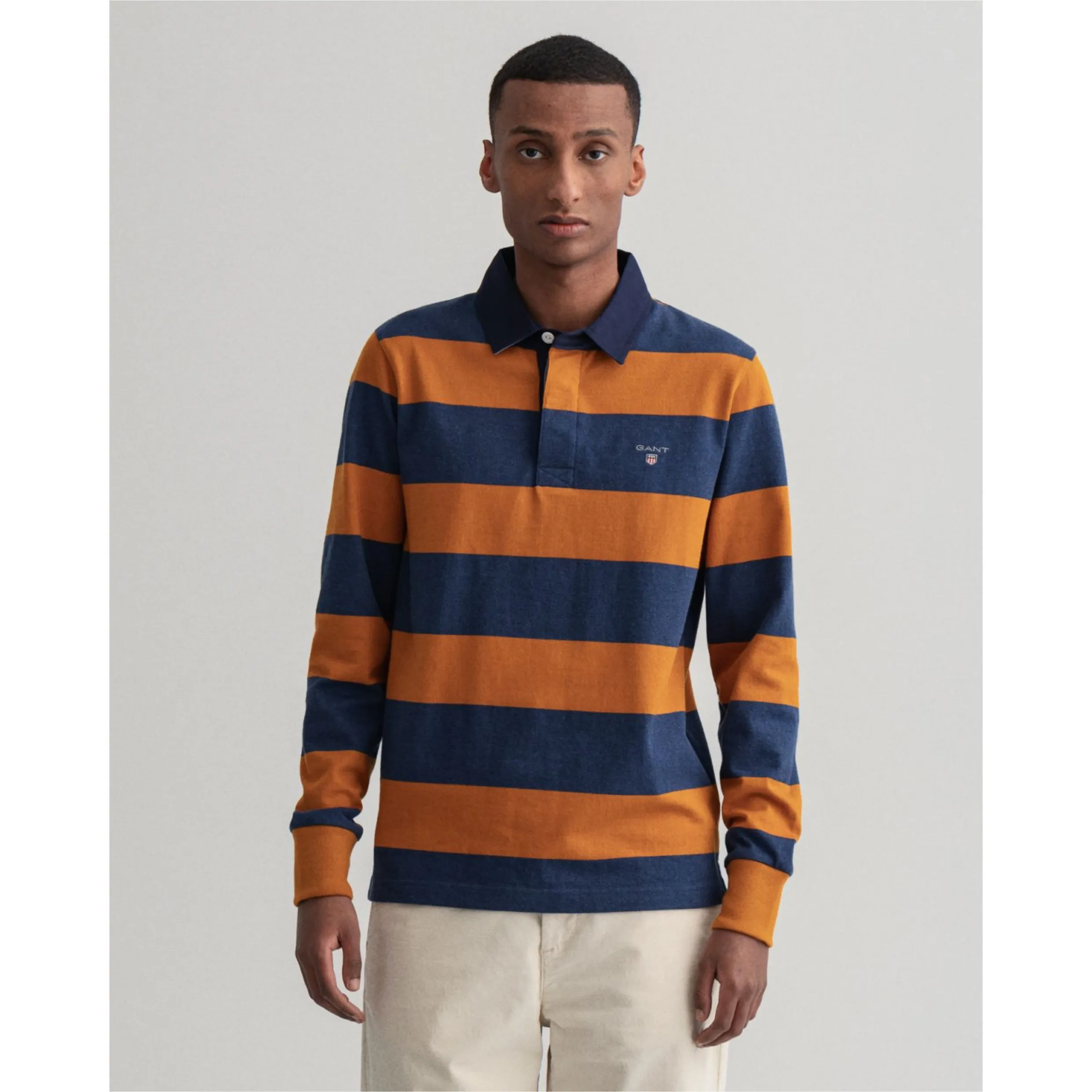 GANT Original Barstripe Heavy Rugger - Dark Mustard Orange