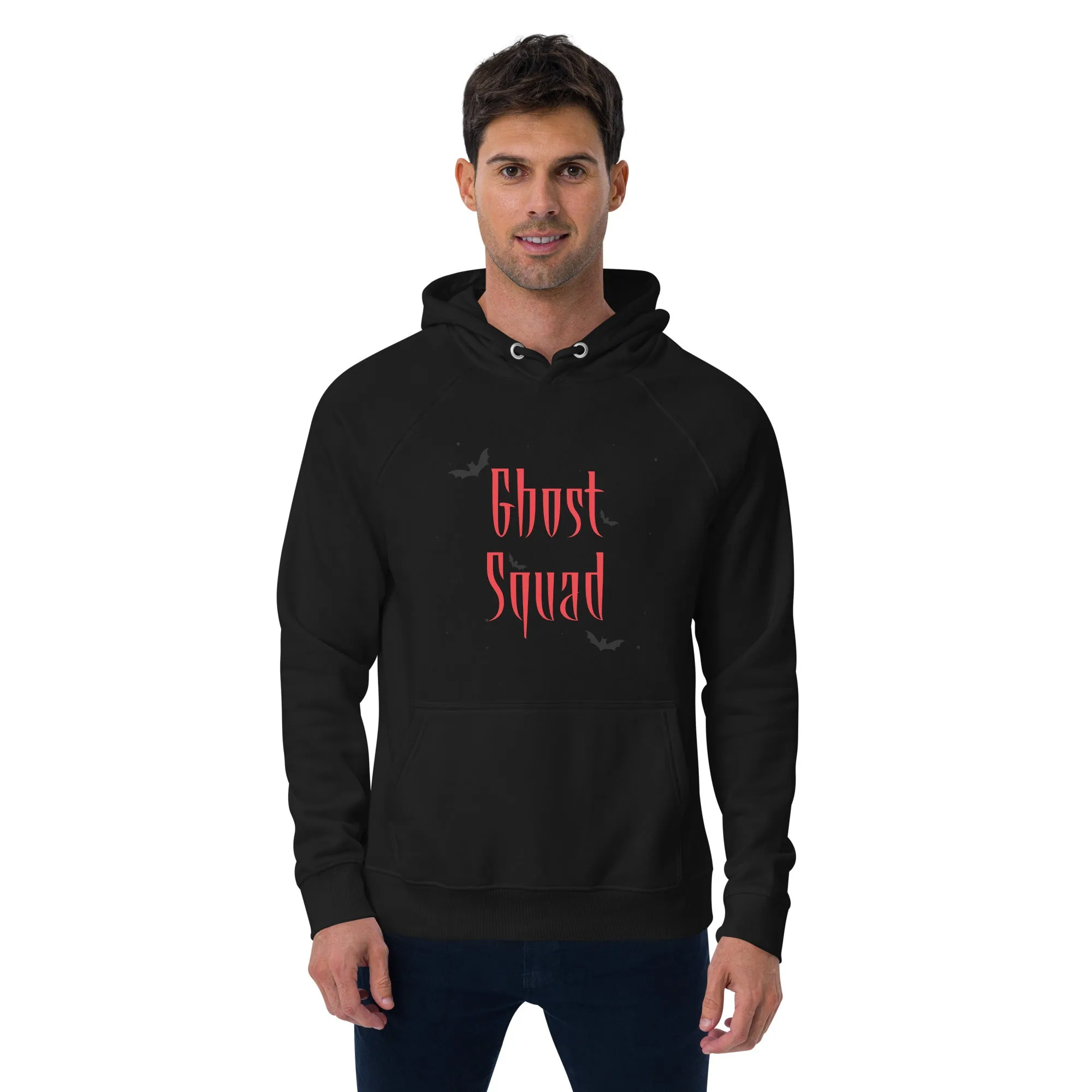 Ghost Squad Halloween Graphic Men Eco Raglan Hoodie