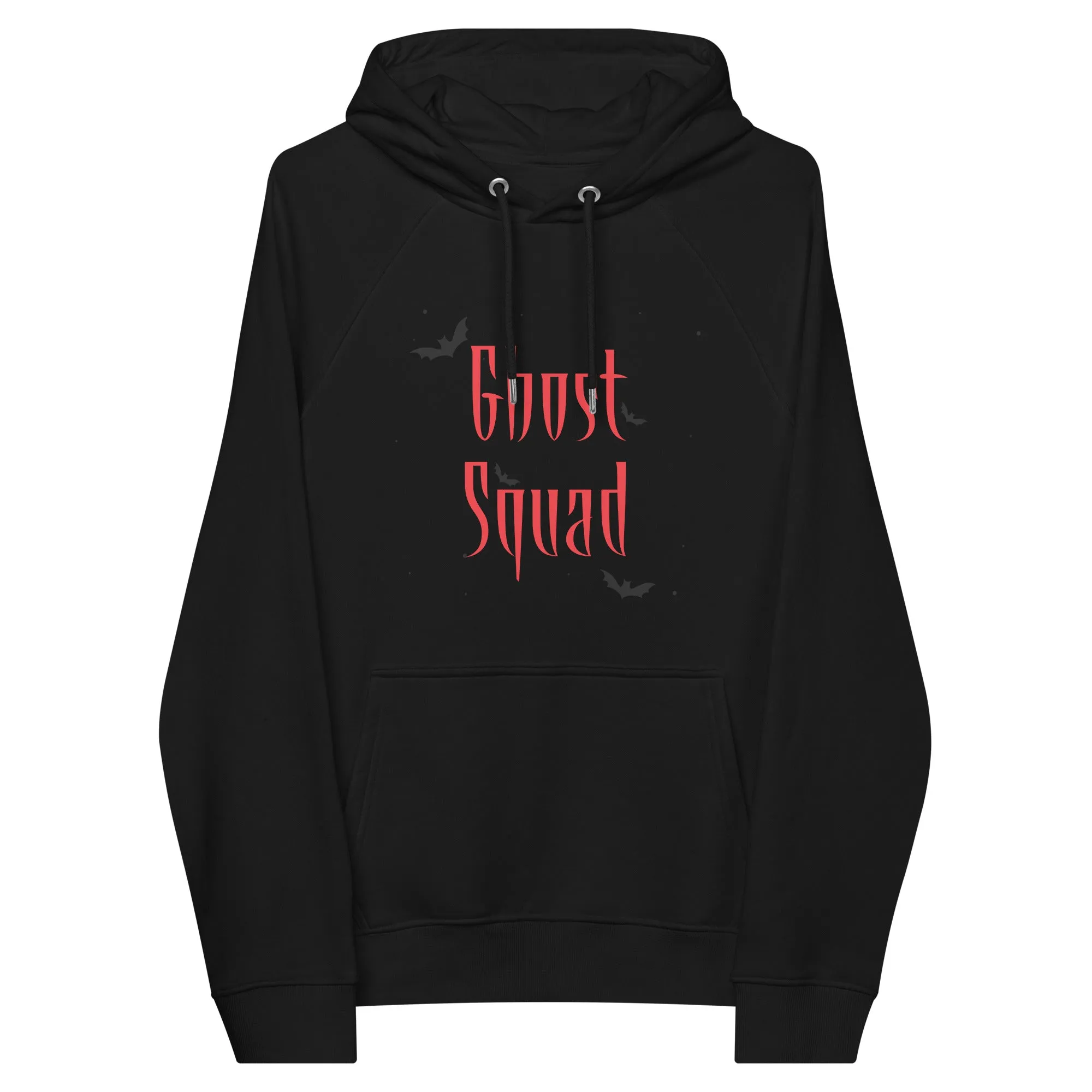 Ghost Squad Halloween Graphic Women Eco Raglan Hoodie