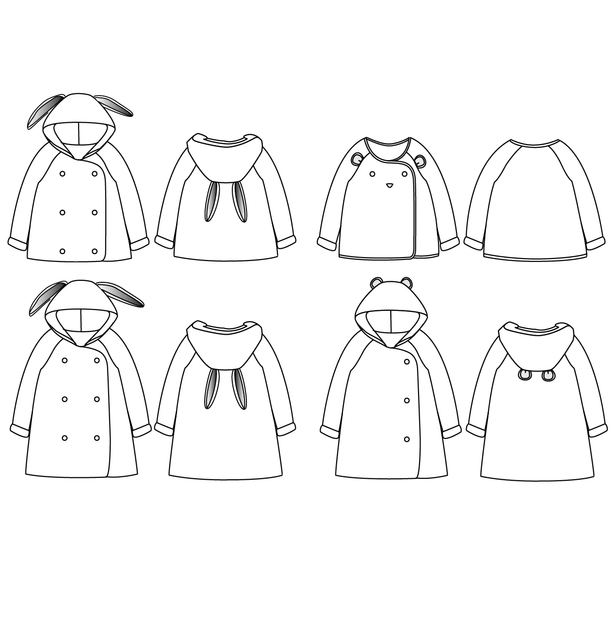 GRAND'OURSE Cardigan - Baby 6M/4Y - PDF sewing pattern