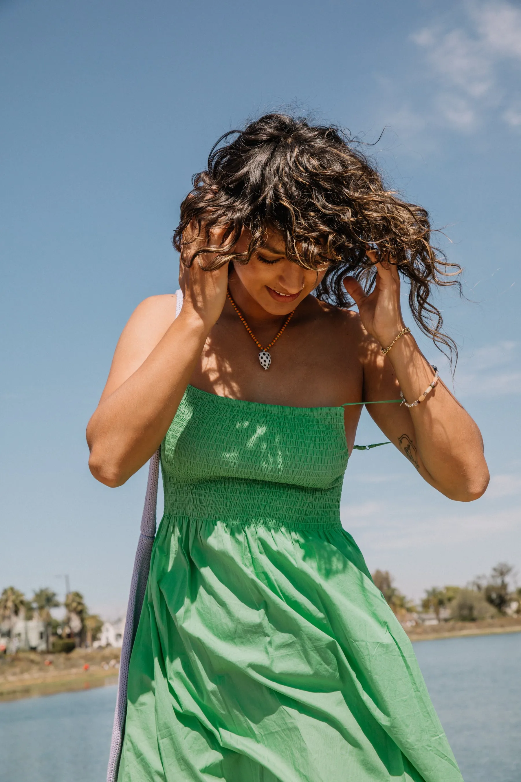 Green Bryssa Midi Dress