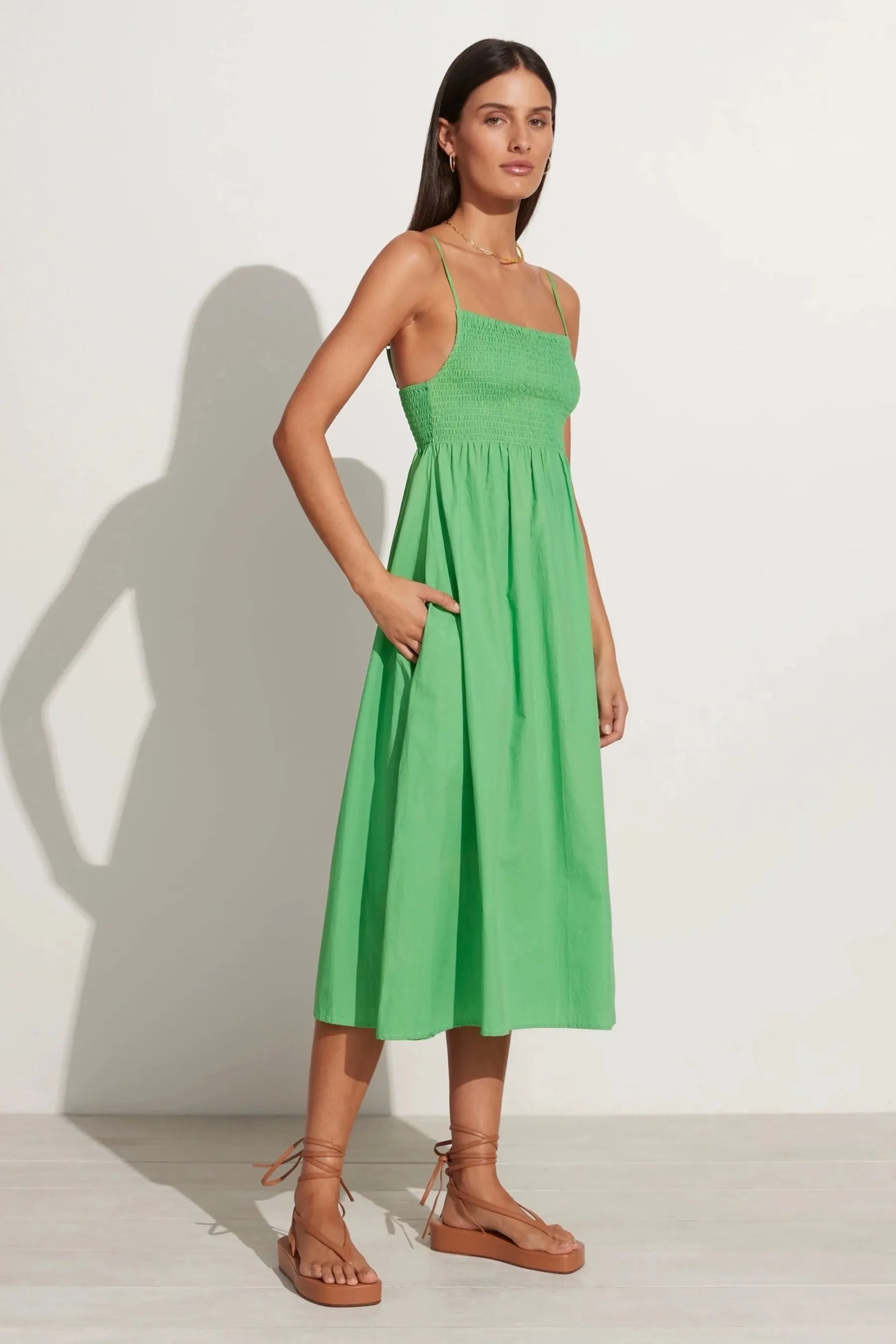 Green Bryssa Midi Dress