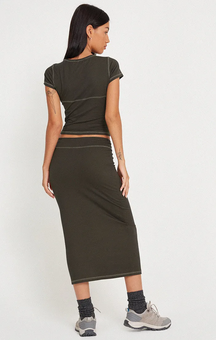 Gunmetal Peka Skirt