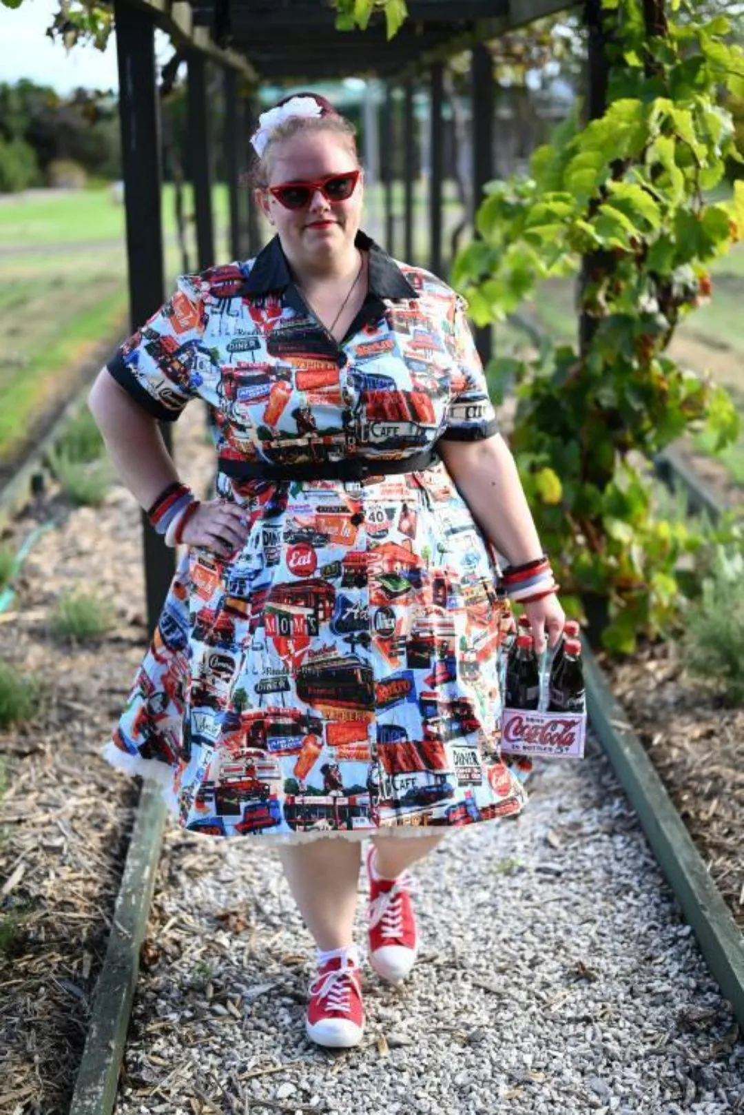 Happy Daze Diner Retro Midi Dress