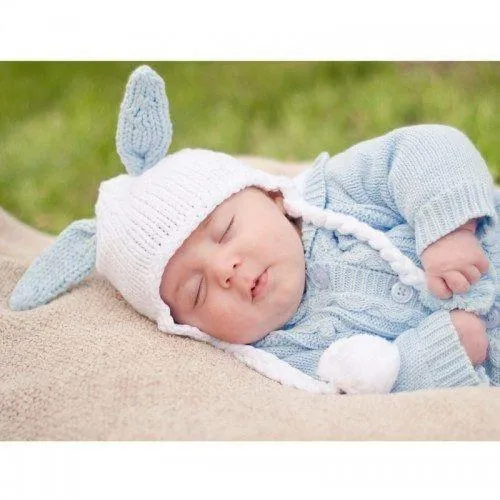 Hugbunny Blue Beanie Hat for Babies, Toddlers & Kids