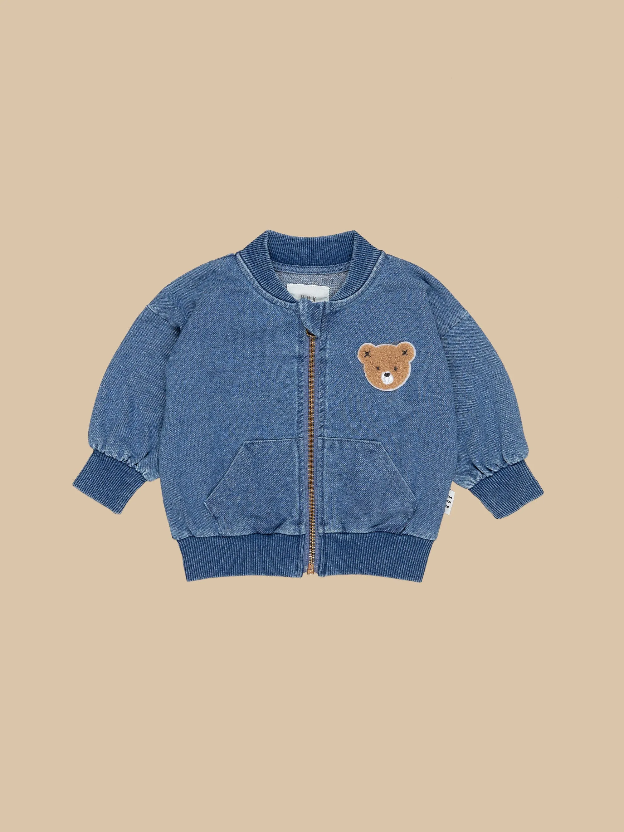 Huxbear knit denim bomber for boy