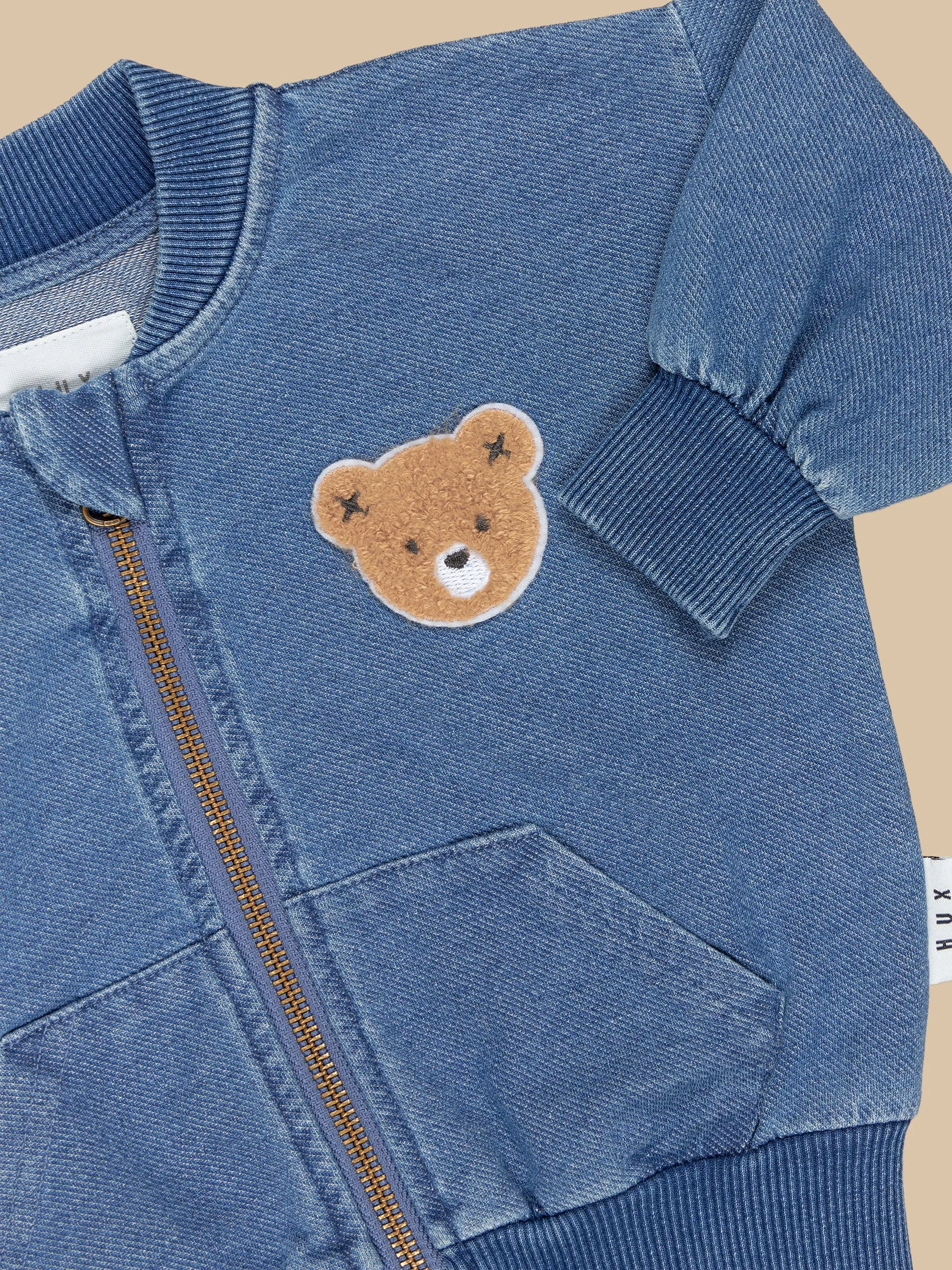 Huxbear knit denim bomber for boy