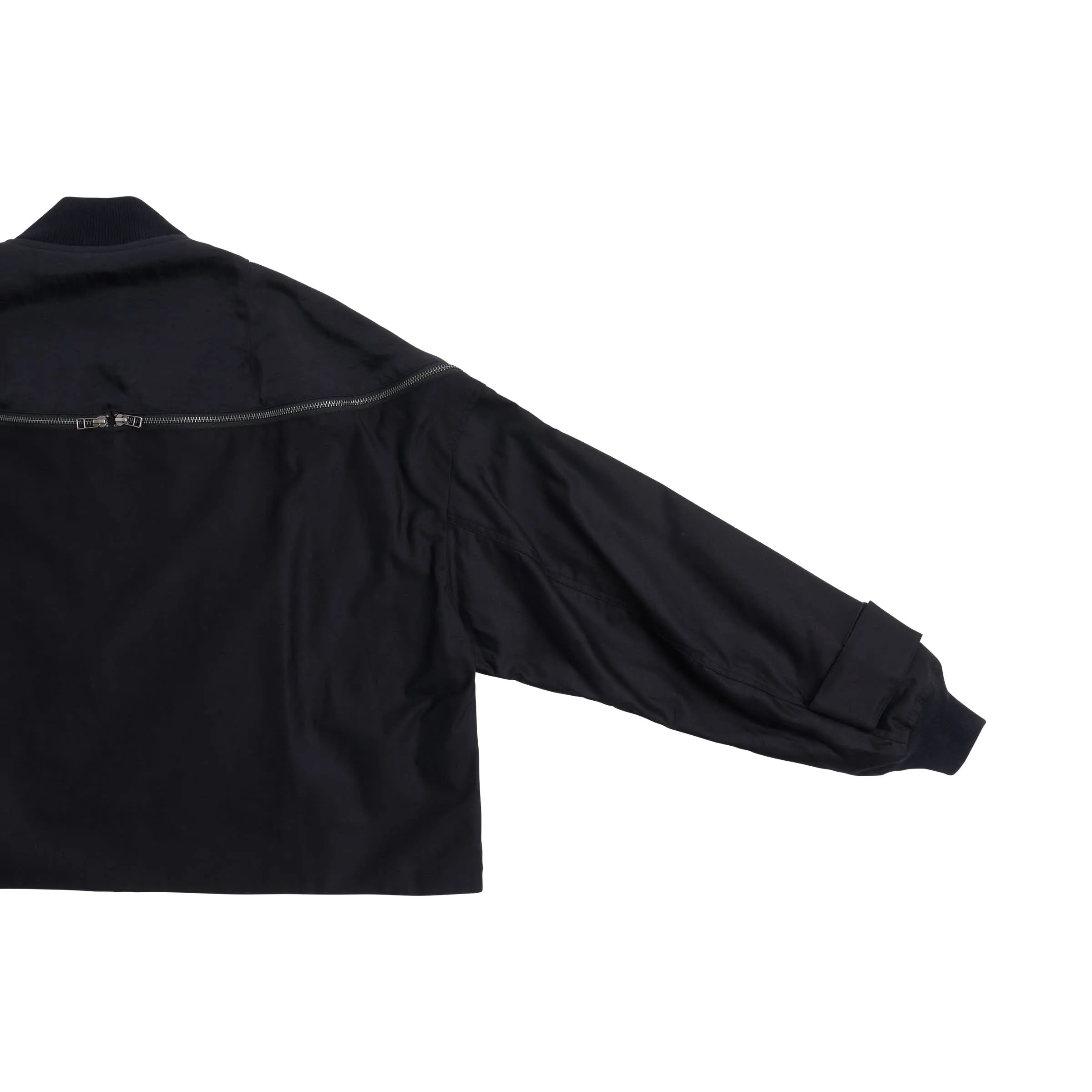 Iconic Zipper MA-1 Bomber Jacket in Black