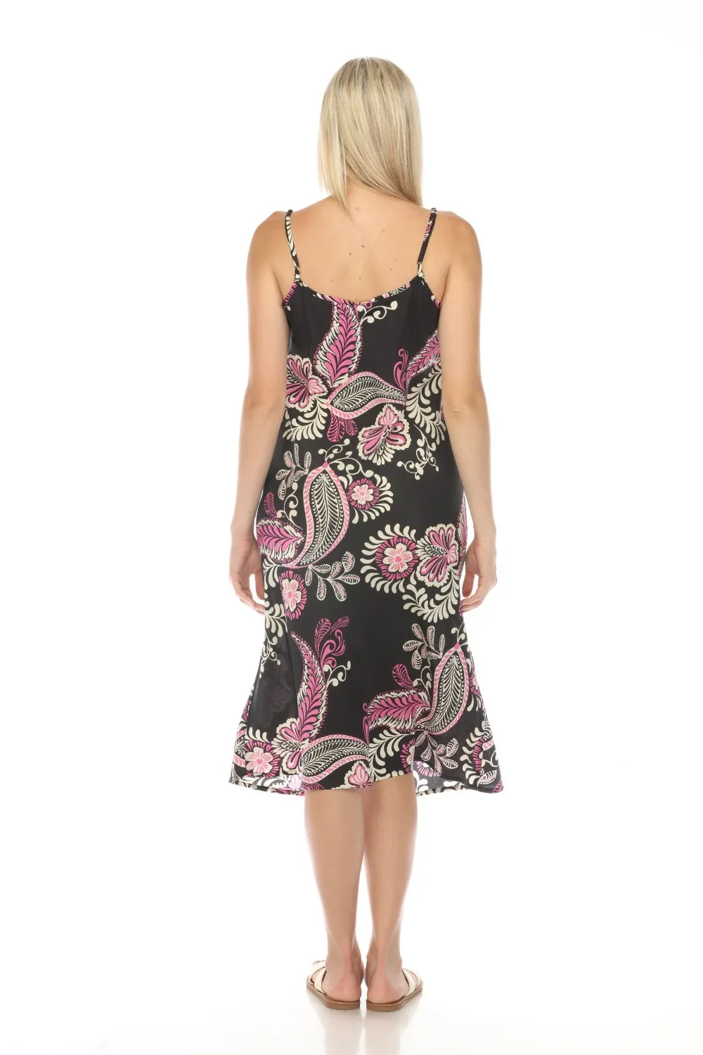 Johnny Was Workshop Melaney Paisley Modern Slip Dress Boho Chic W37124