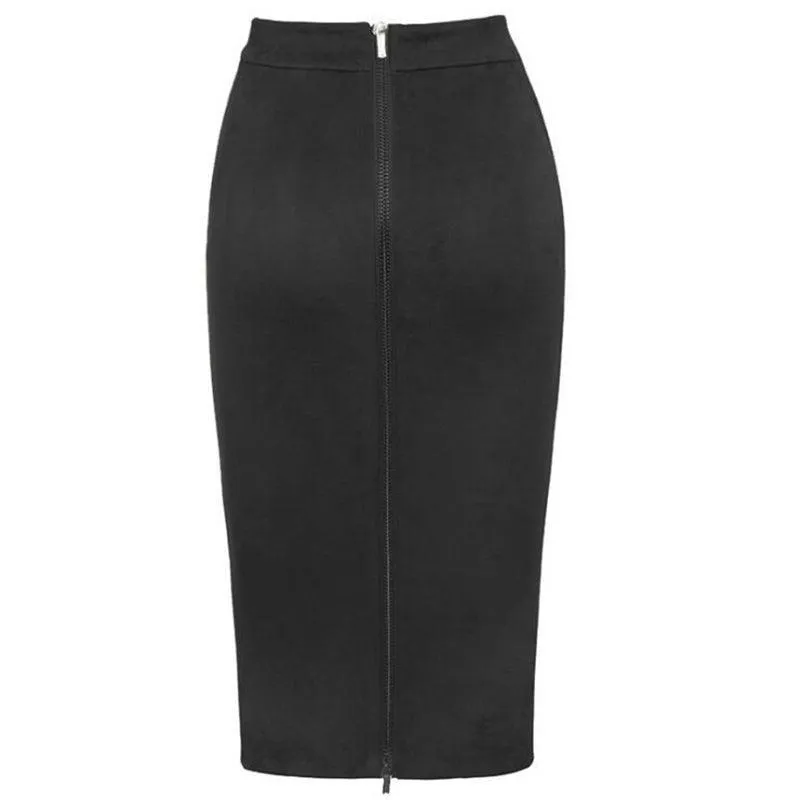 Joslyn Zipper Back Pencil Skirt