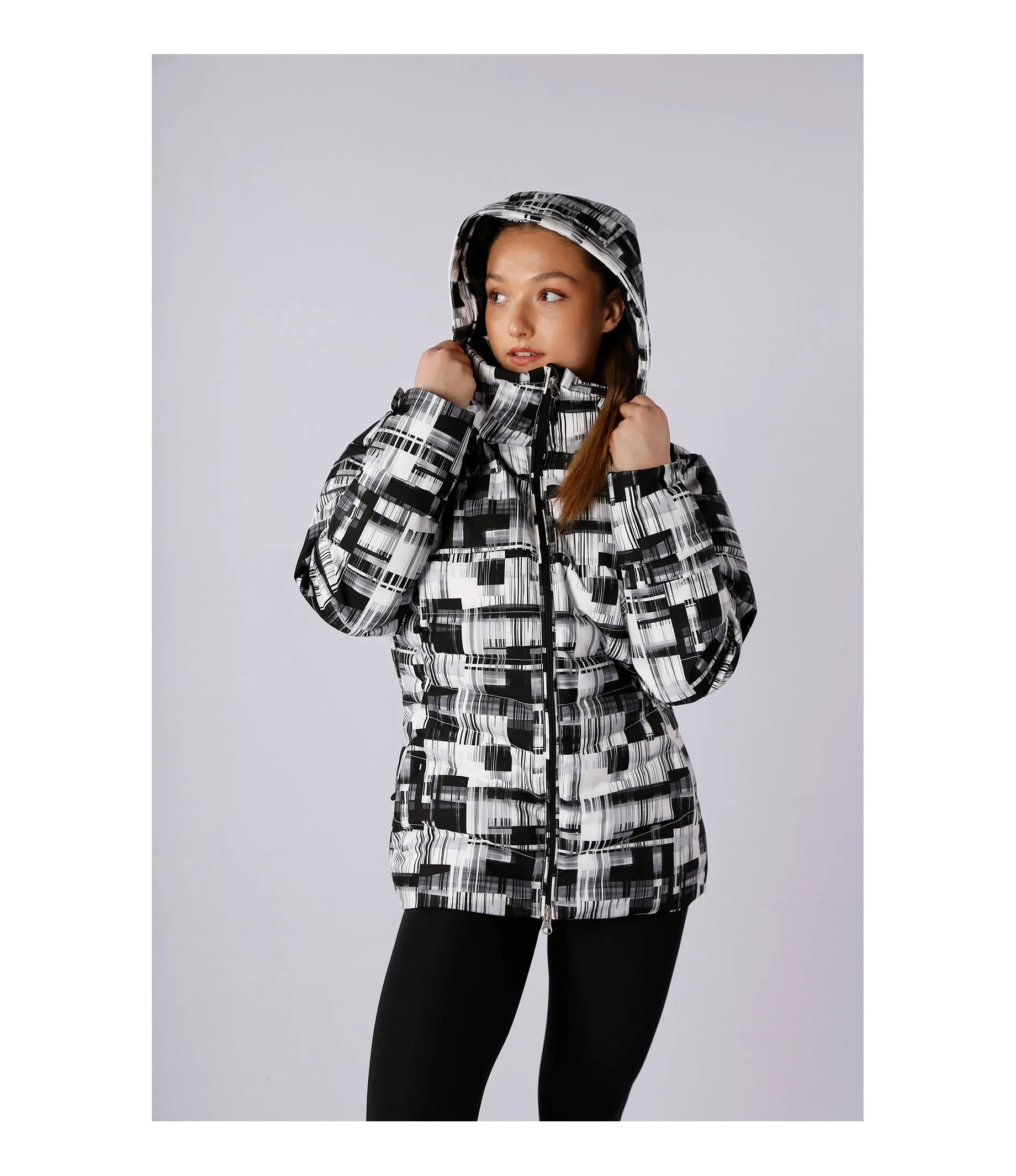 K3654P - Crest Print - Insulated Puffer - Prism