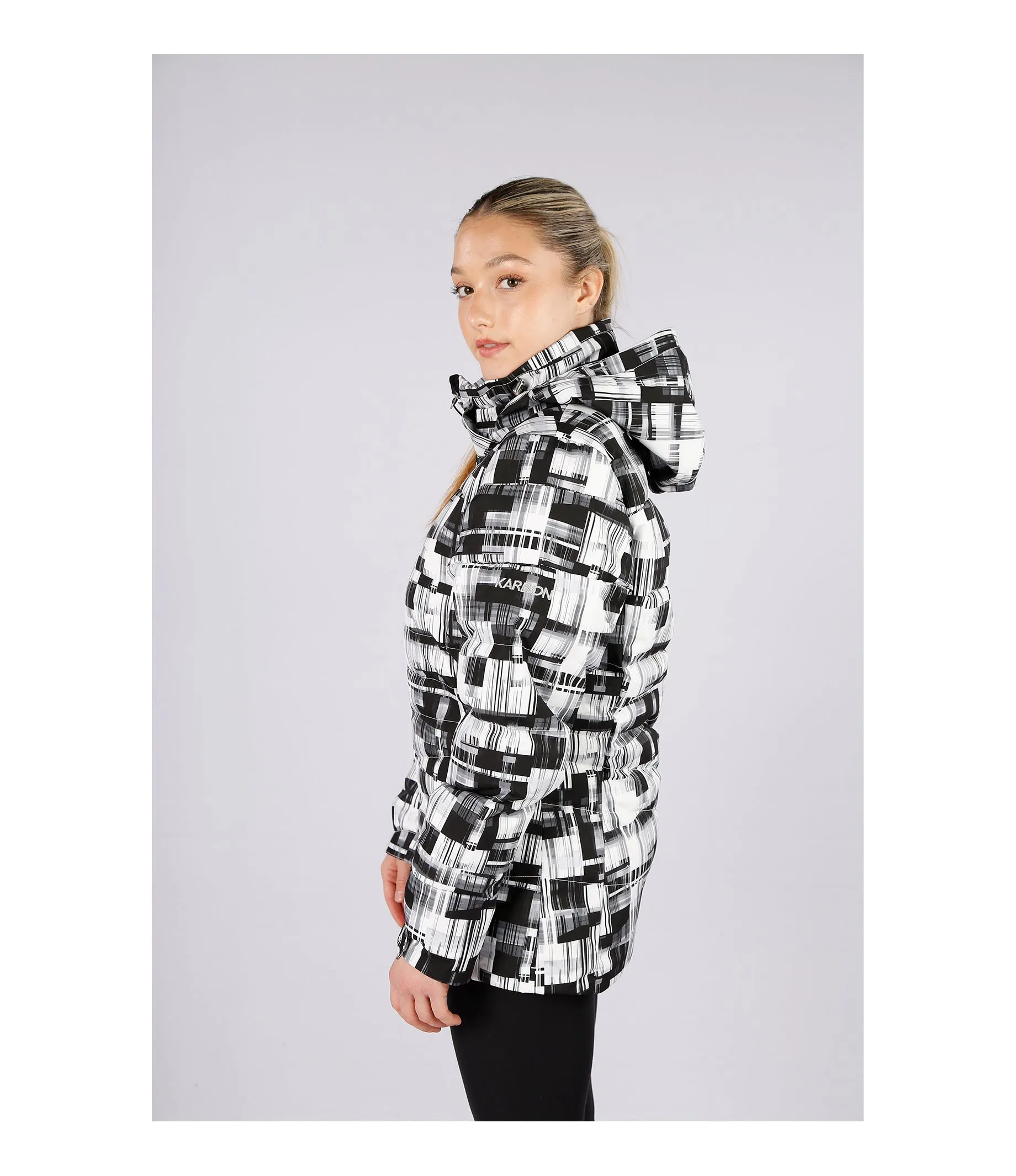 K3654P - Crest Print - Insulated Puffer - Prism