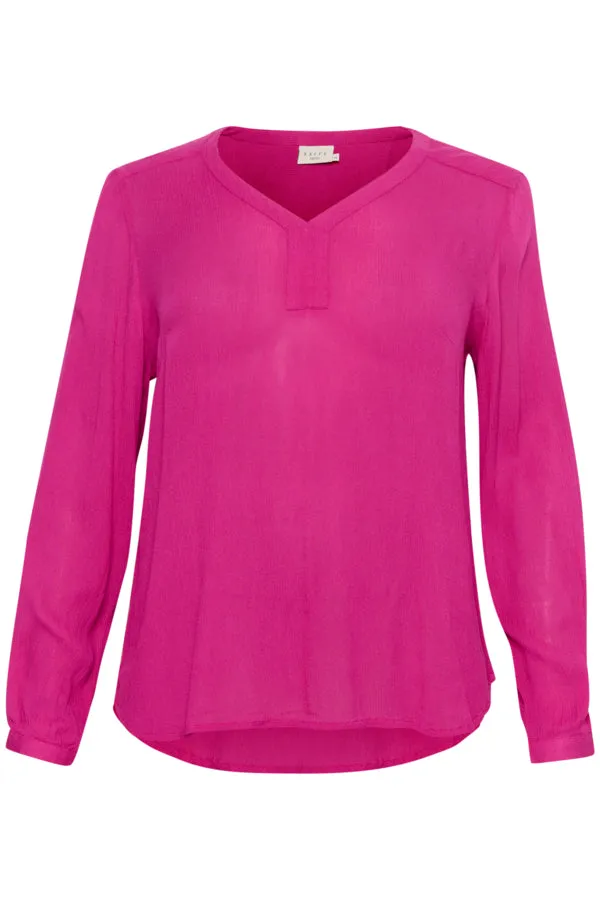 Kaffe Curve Ami Blouse in Fuchsia