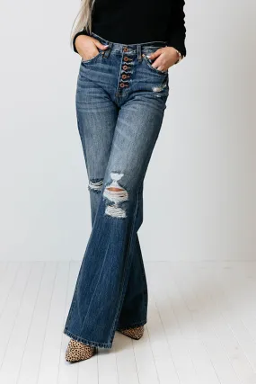 KanCan The Bedford High Waist Distressed Flare