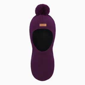 Kids' balaclava Lumipallo, Boysenberry