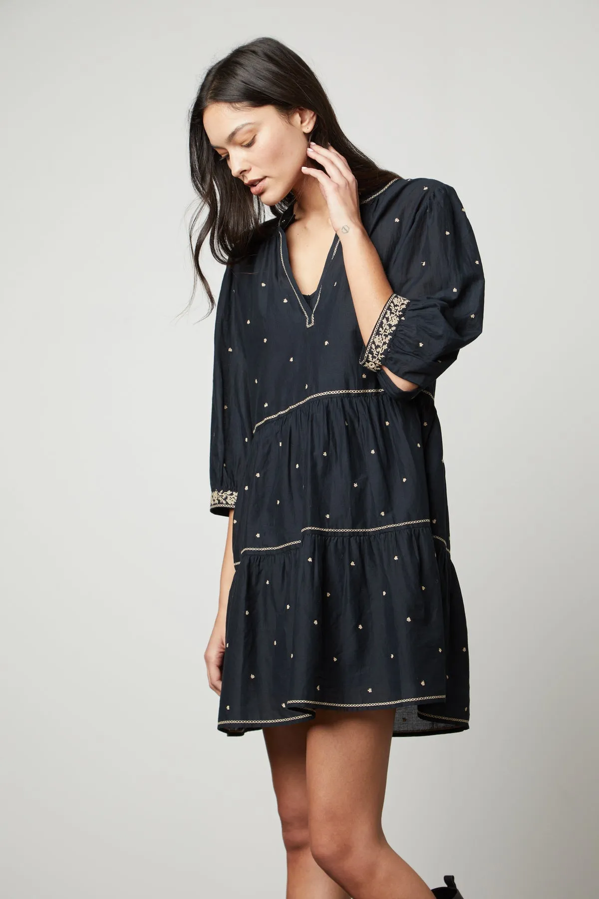 KILEY EMBROIDERED BOHO DRESS