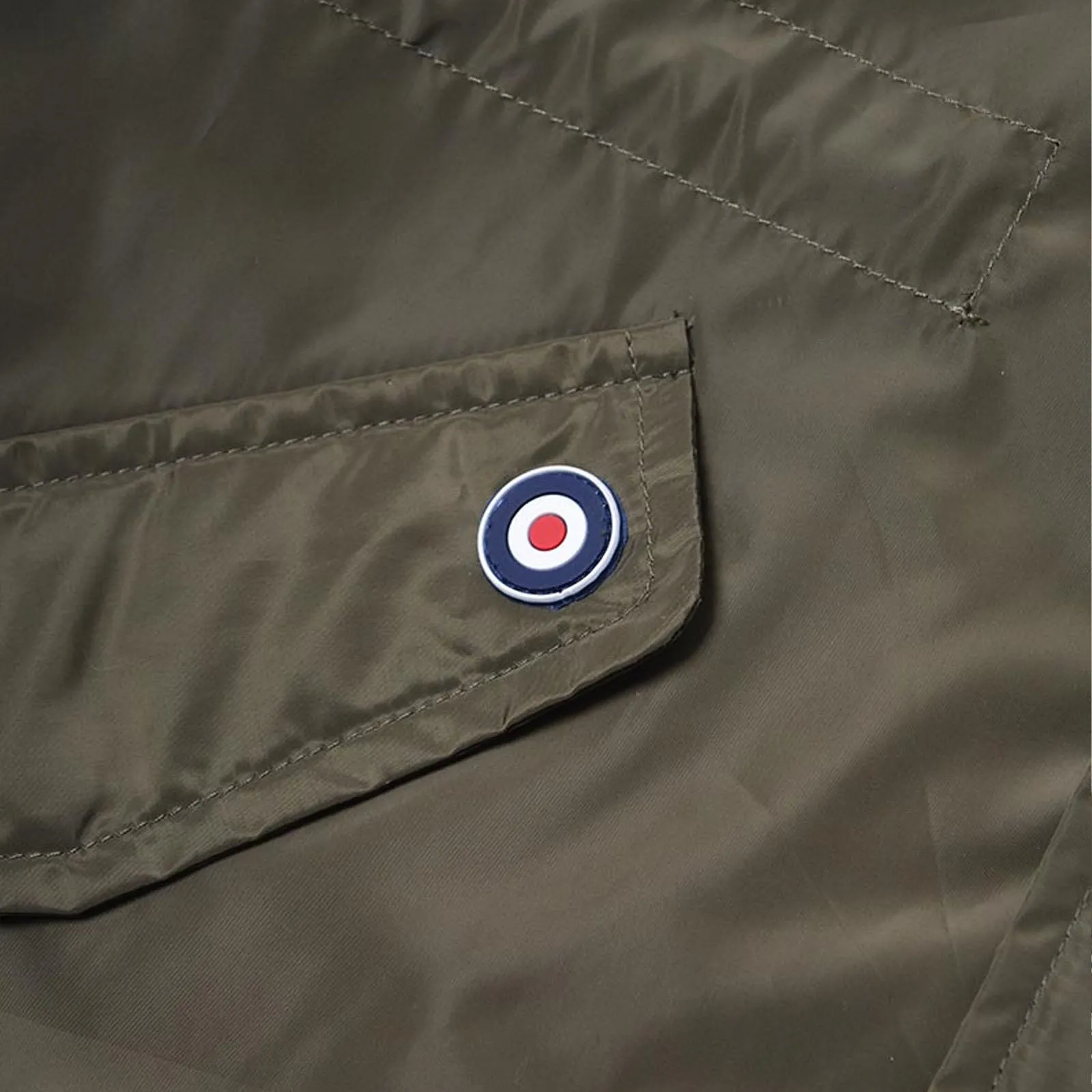 Lambretta Mens Utility Faux Fur Parka Jacket - Khaki