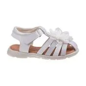 Laura Ashley White Flower Fisherman Sandals for Toddler Girls