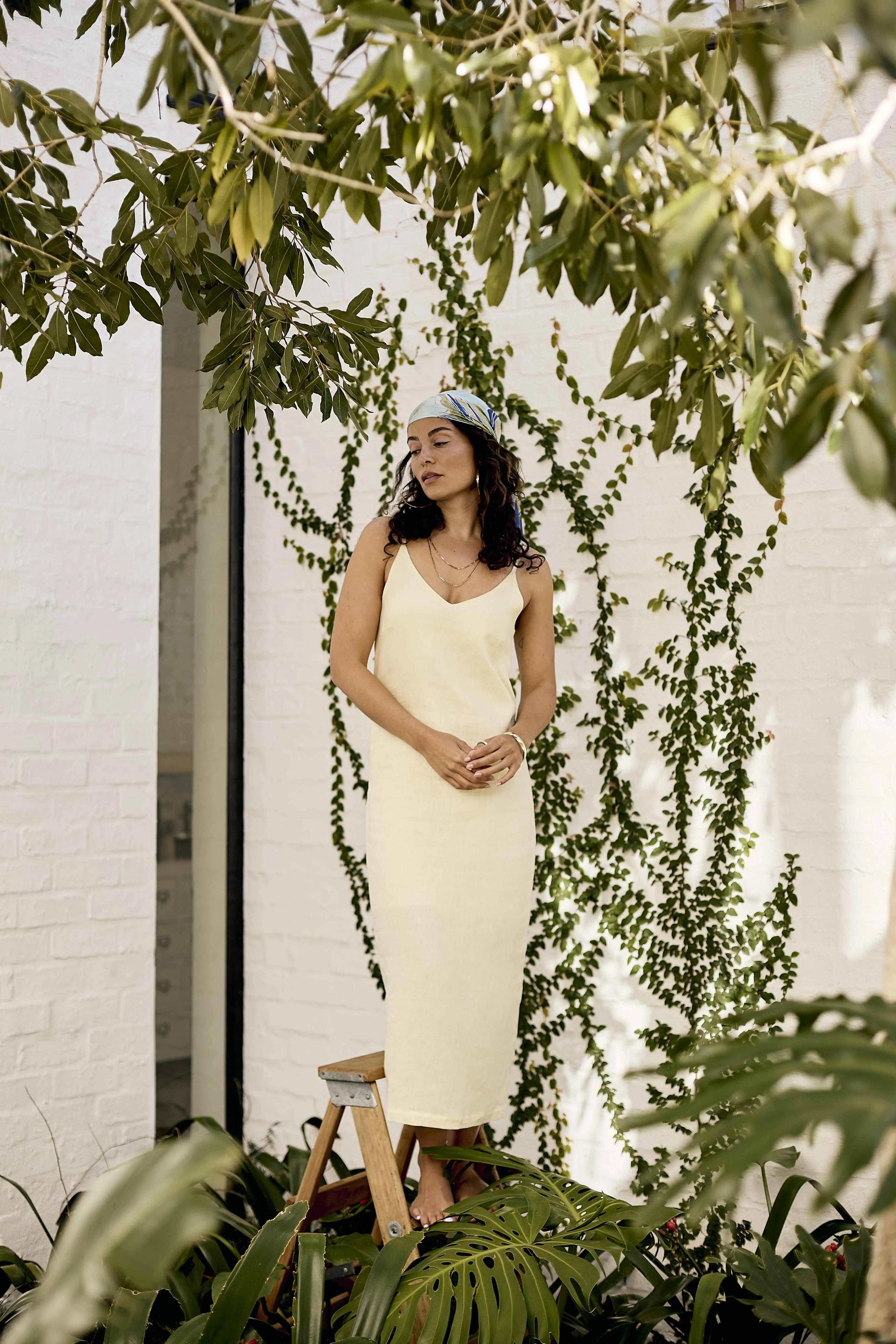 Linen Slip Dress | Lemon