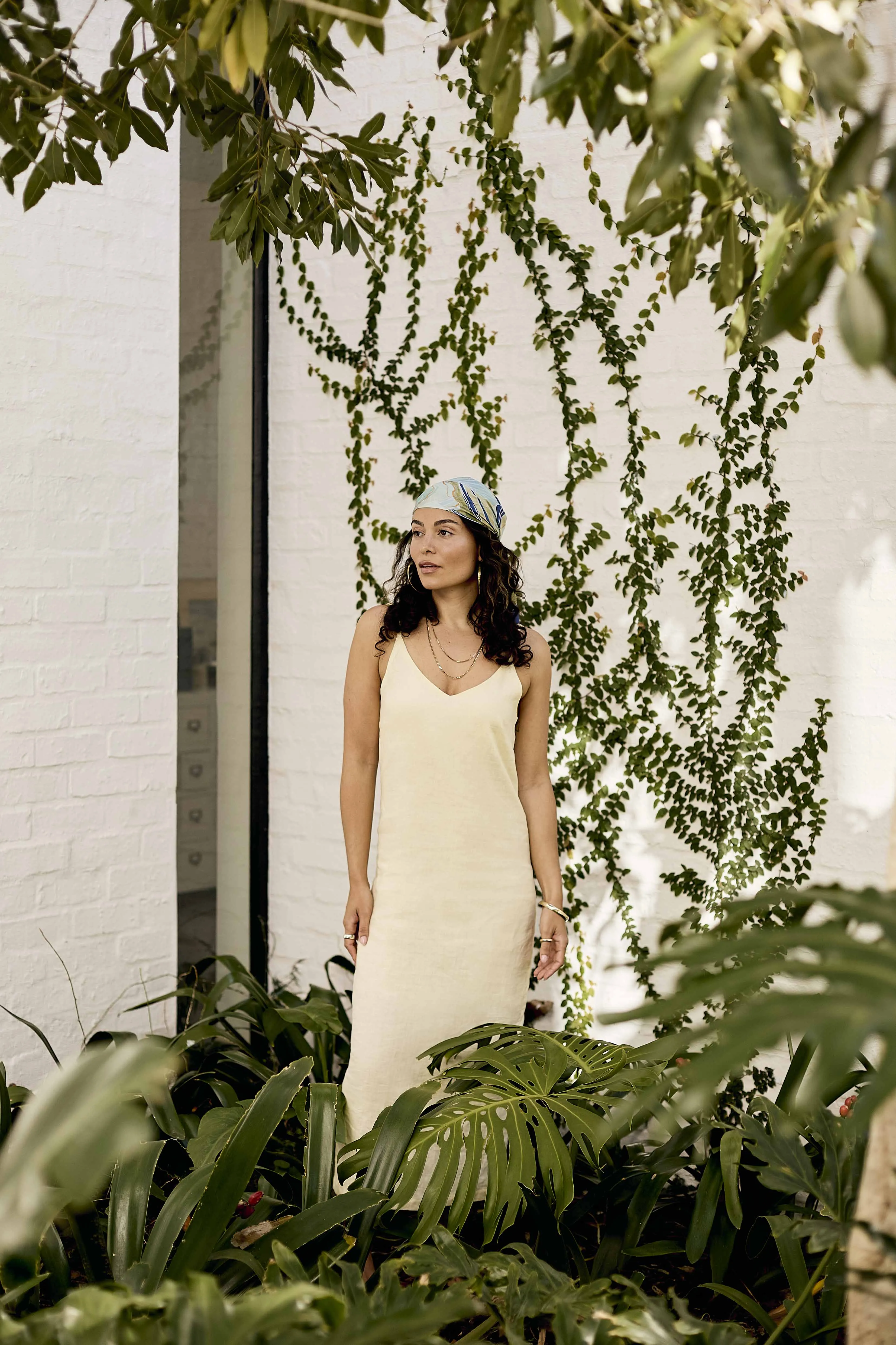 Linen Slip Dress | Lemon