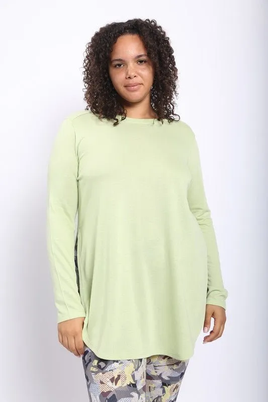 Lisa Basic Curve Long Sleeve Top - FINAL SALE