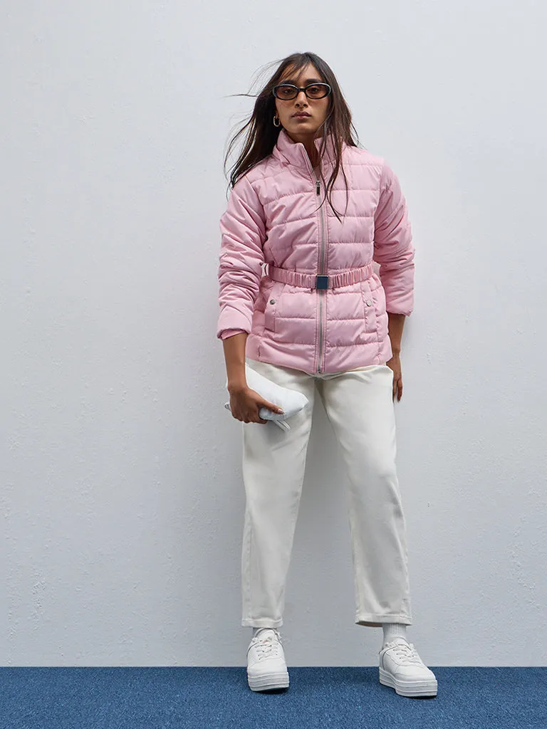 LOV Pink Quilted Puffer Jacket