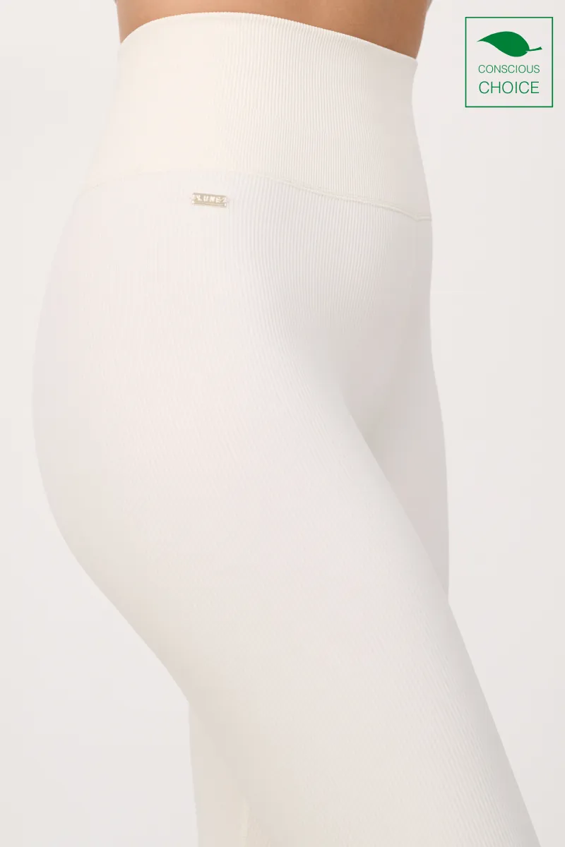 LUNA SCULPT seamless high-waisted rib legging - Marshmellow