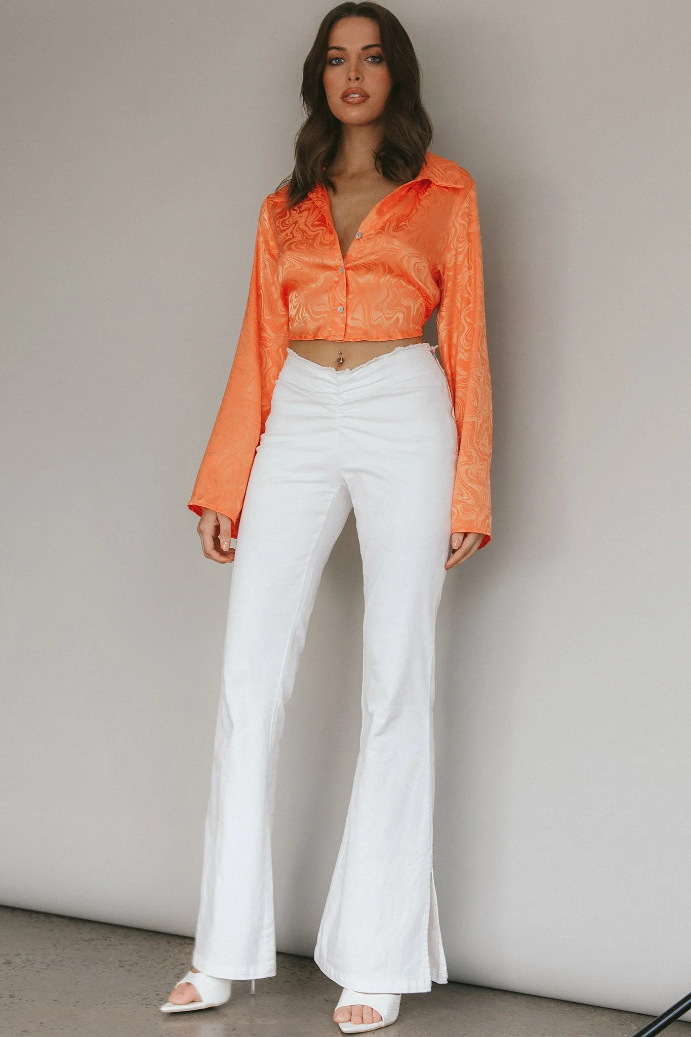 Mahla Flared Pants Ivory