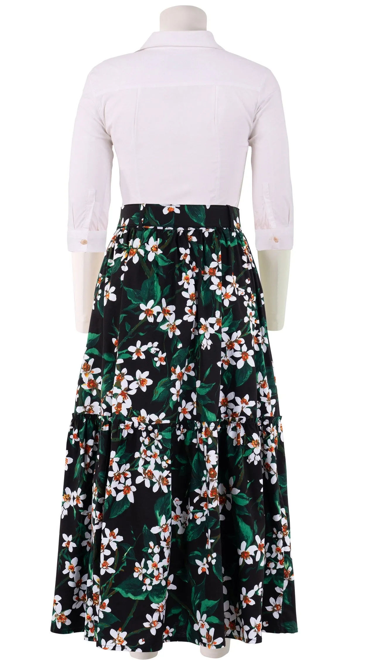 Melanie Skirt #2 Midi Plus Length Cotton Stretch (Magnolia New)