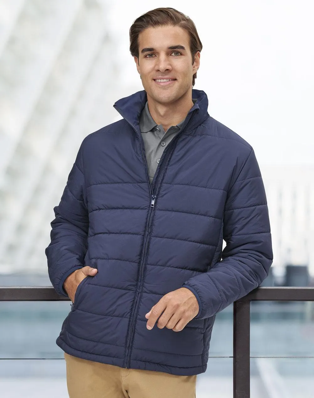 Mens Sustainable Insulated Puffer Jacket (3D Cut) - JK59