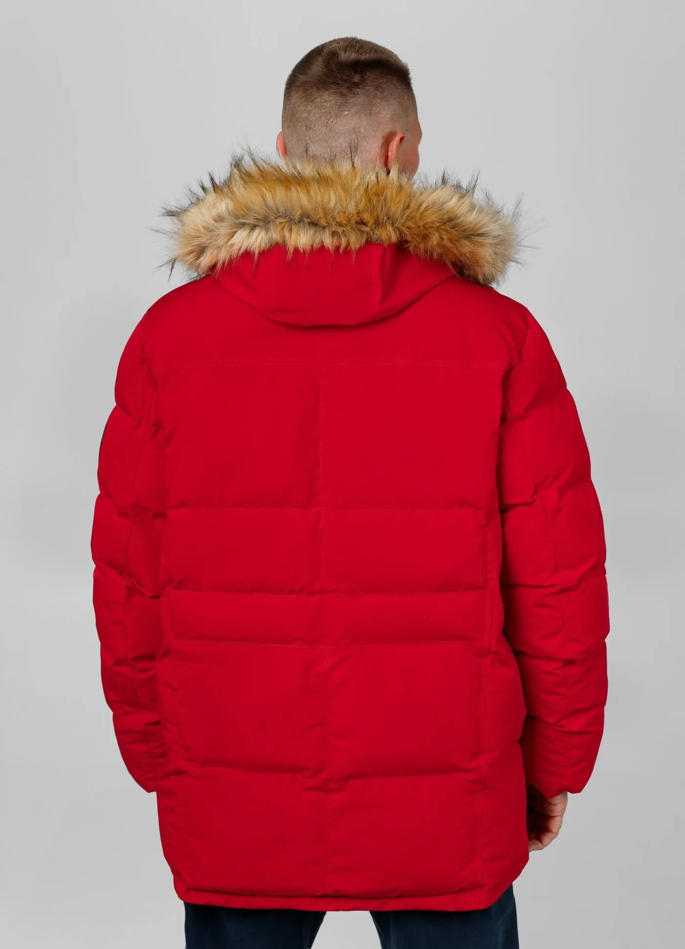 Men's winter  hooded parka jacket Forest