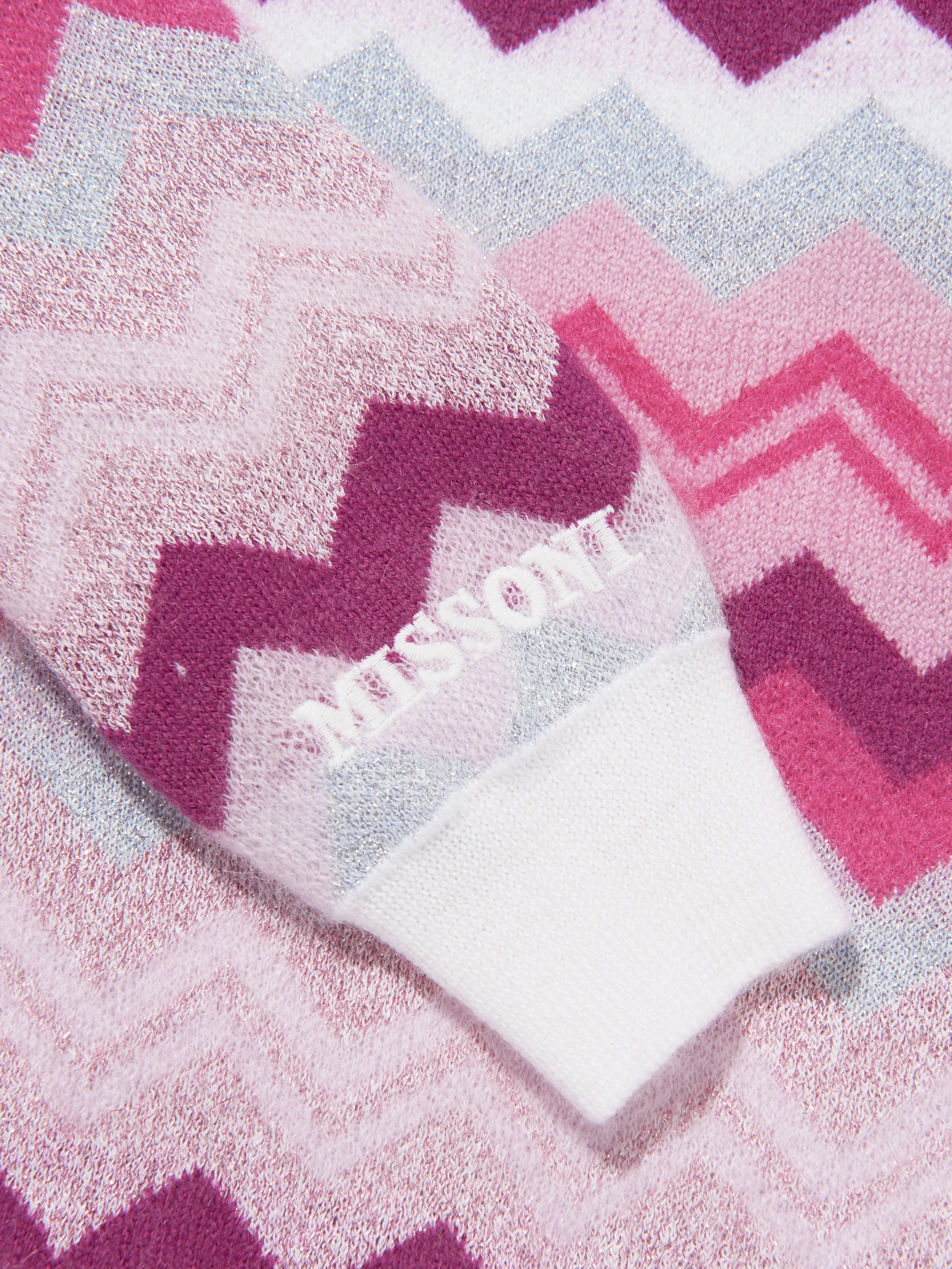 Missoni Girls Zigzag Jumper in Pink