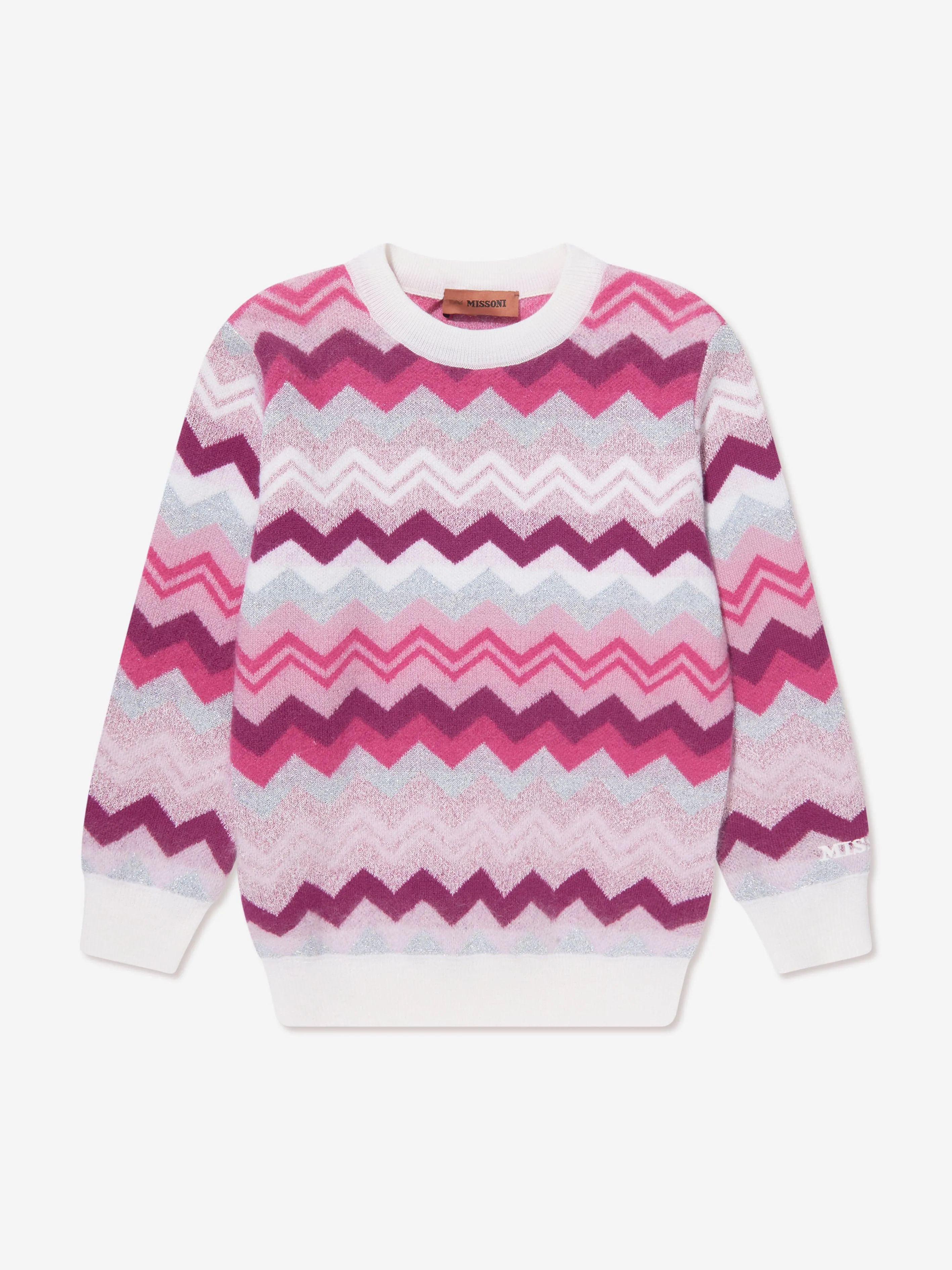 Missoni Girls Zigzag Jumper in Pink