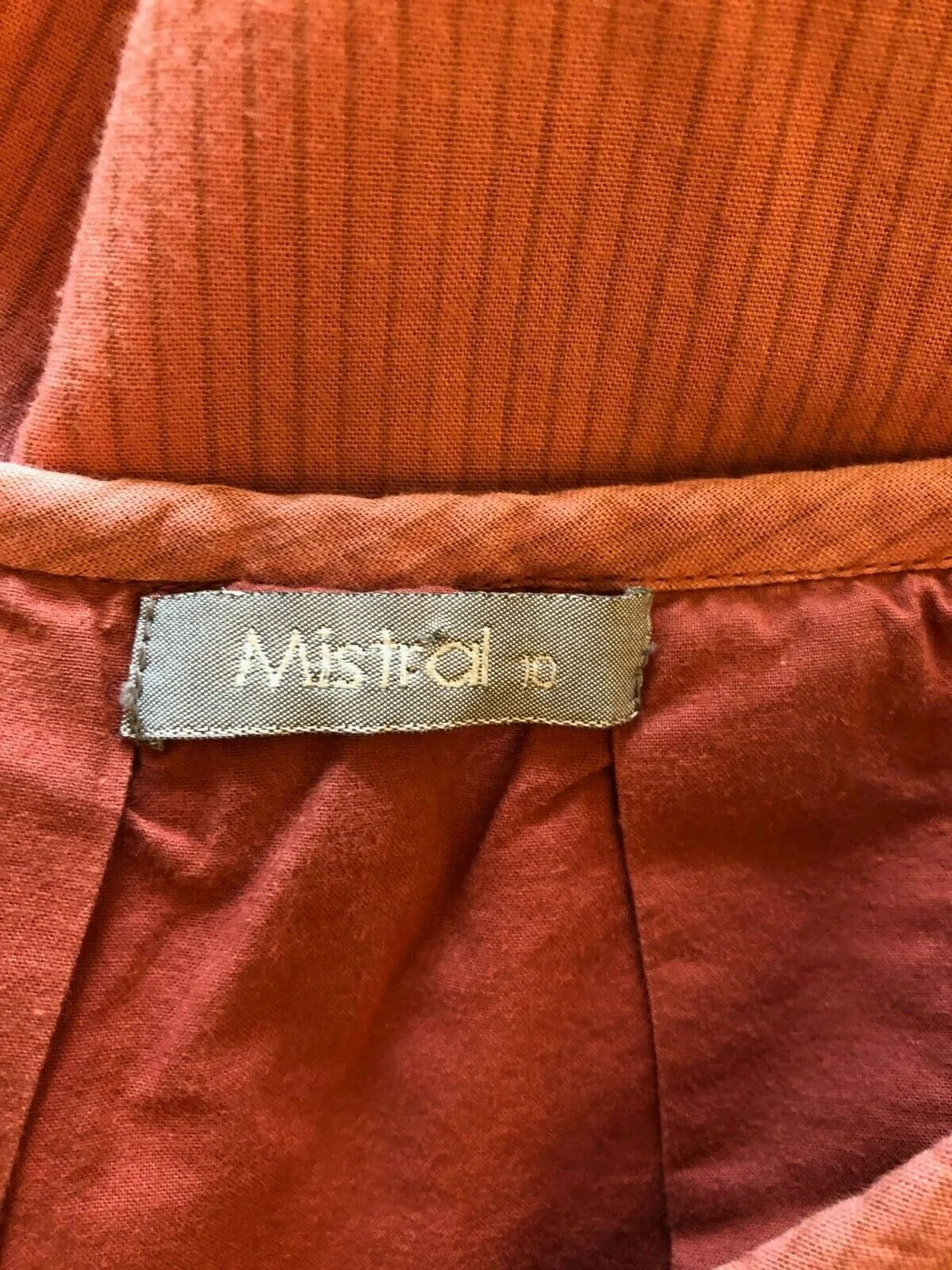 Mistral Orange Cotton Flared Skirt  UK 10 US 6 EU 38