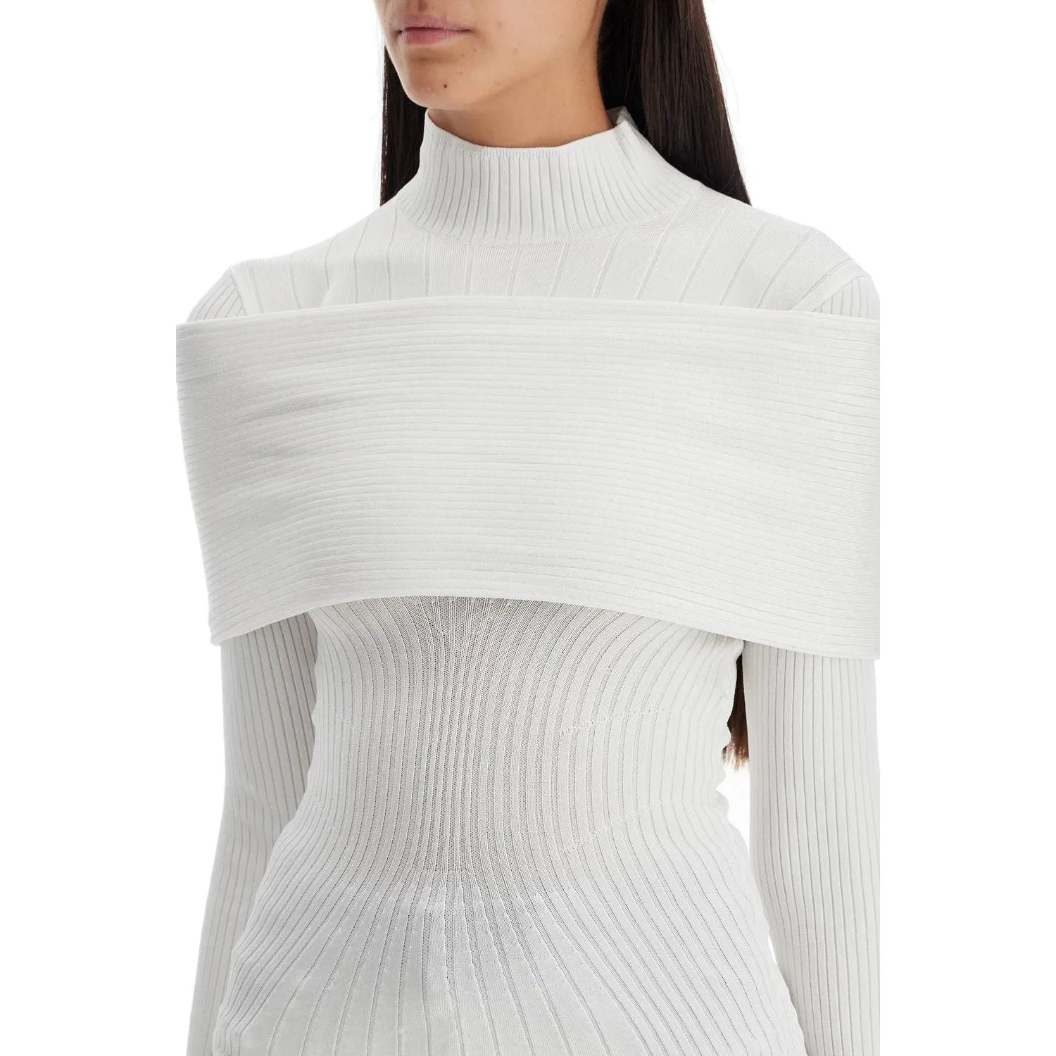 Mugler long-sleeved top with off-