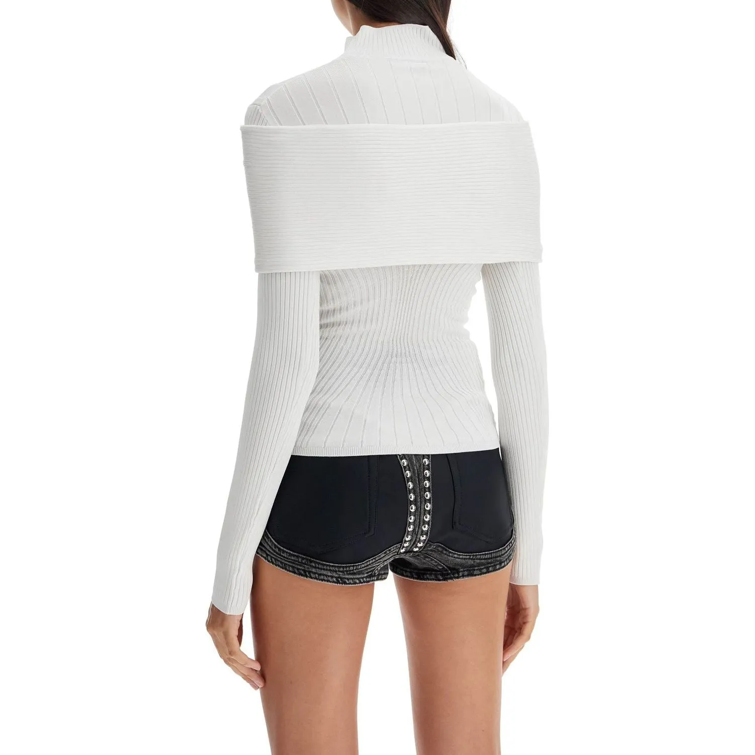 Mugler long-sleeved top with off-