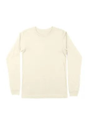 Natural Long Sleeve Crew Neck T-Shirt for Women | Effortless & Eco-Chic