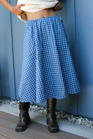 Navy Tartan Takara Skirt