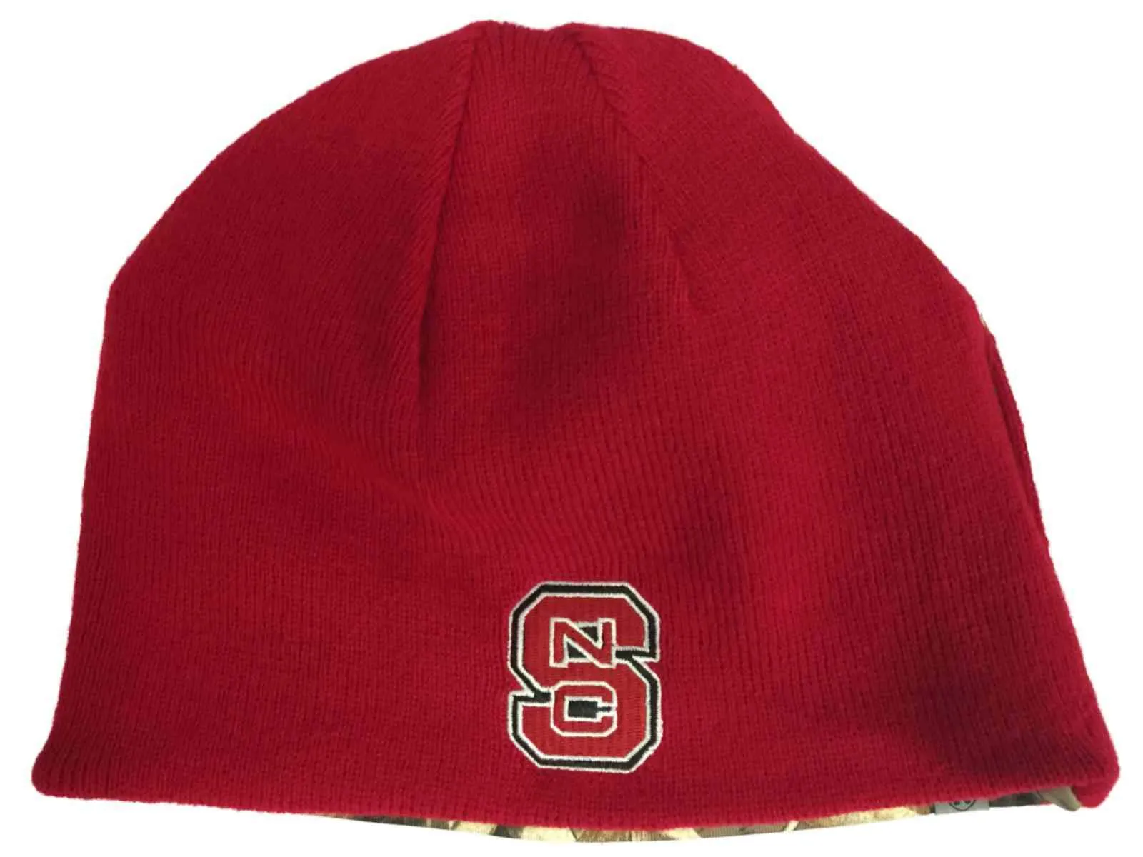 NC State Wolfpack TOW Realtree Max5 Red Seasons Reversible Knit Beanie Hat Cap