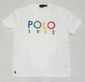 Nwt Polo Ralph Lauren White Embroidered 1992  Classic Fit Tee