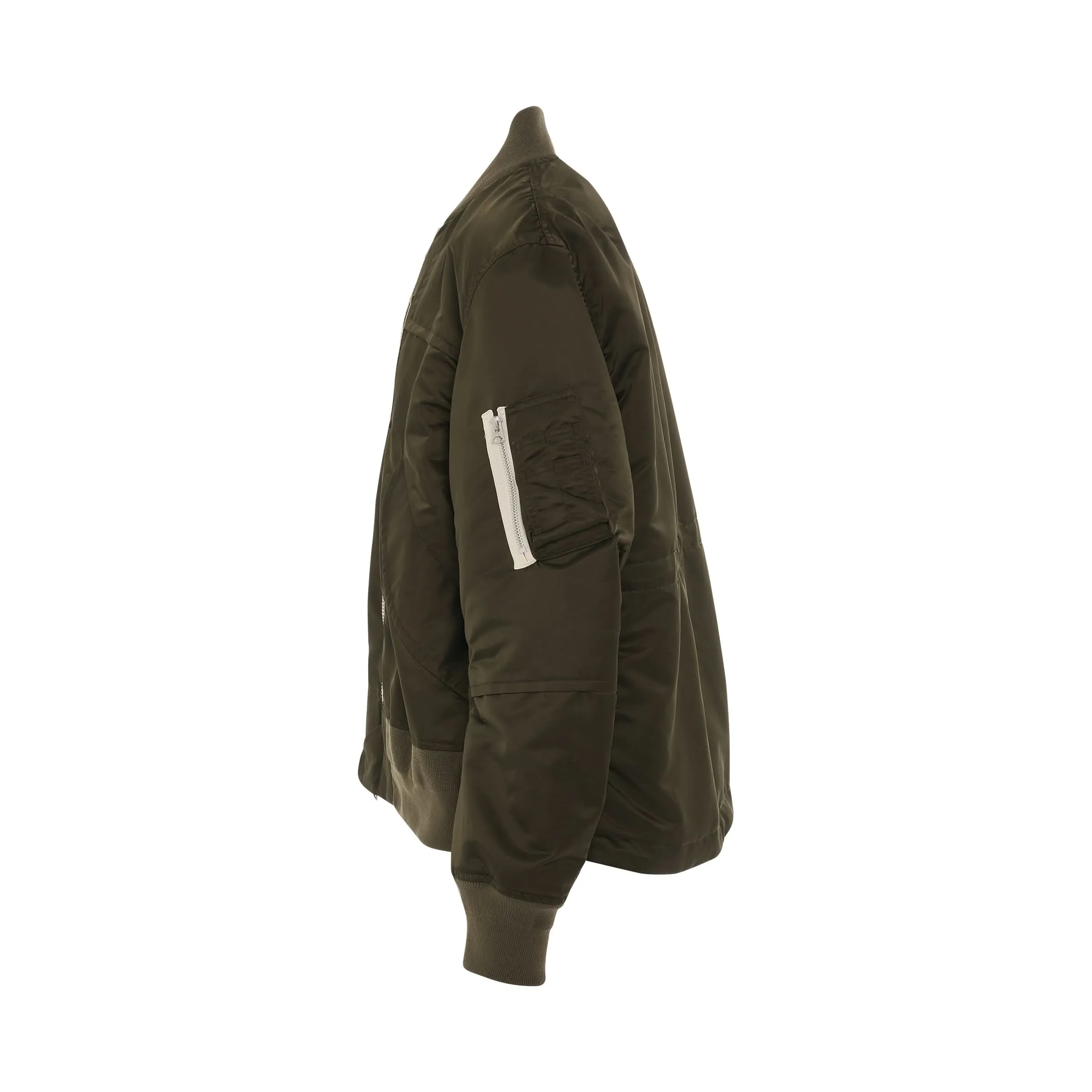 Nylon Twill Jacket in Khaki