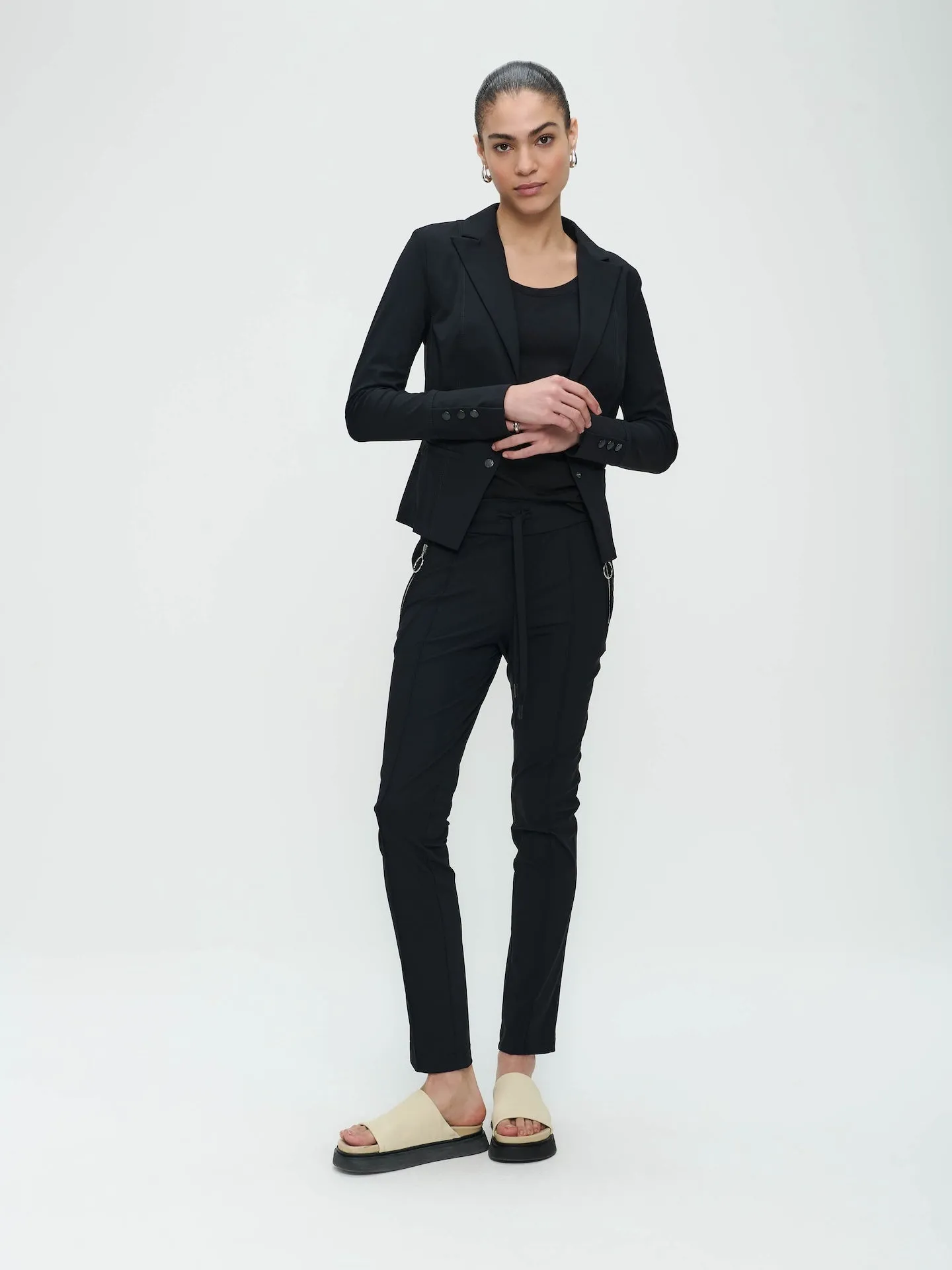 Pants Emma-straight leg fit Technical Jersey | Black