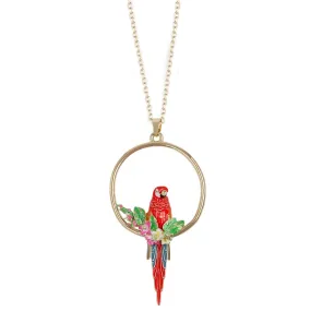 Parrot Hoop Long Pendant - SALE