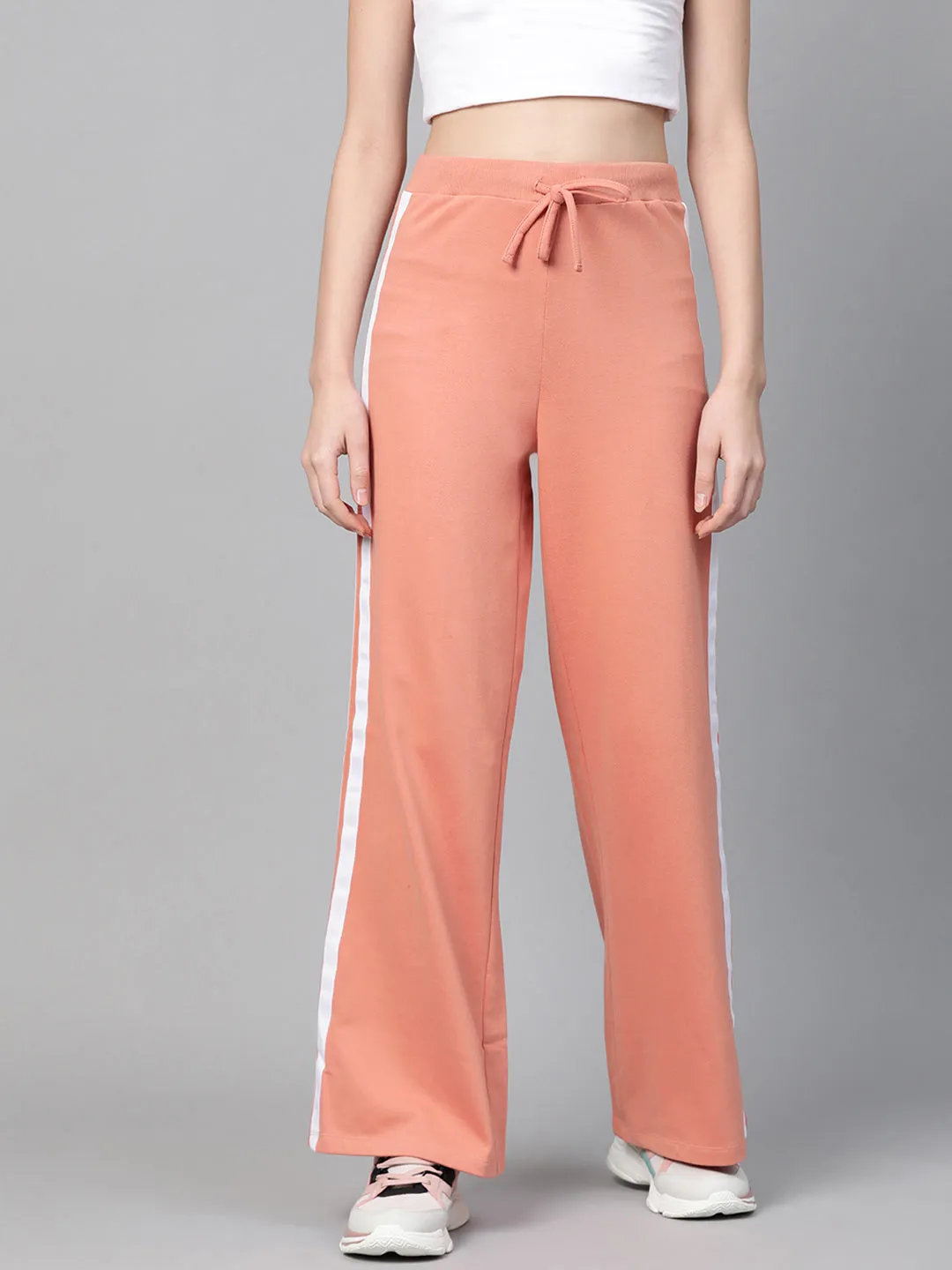 Peach Terry Side Tape Drawstring Pants