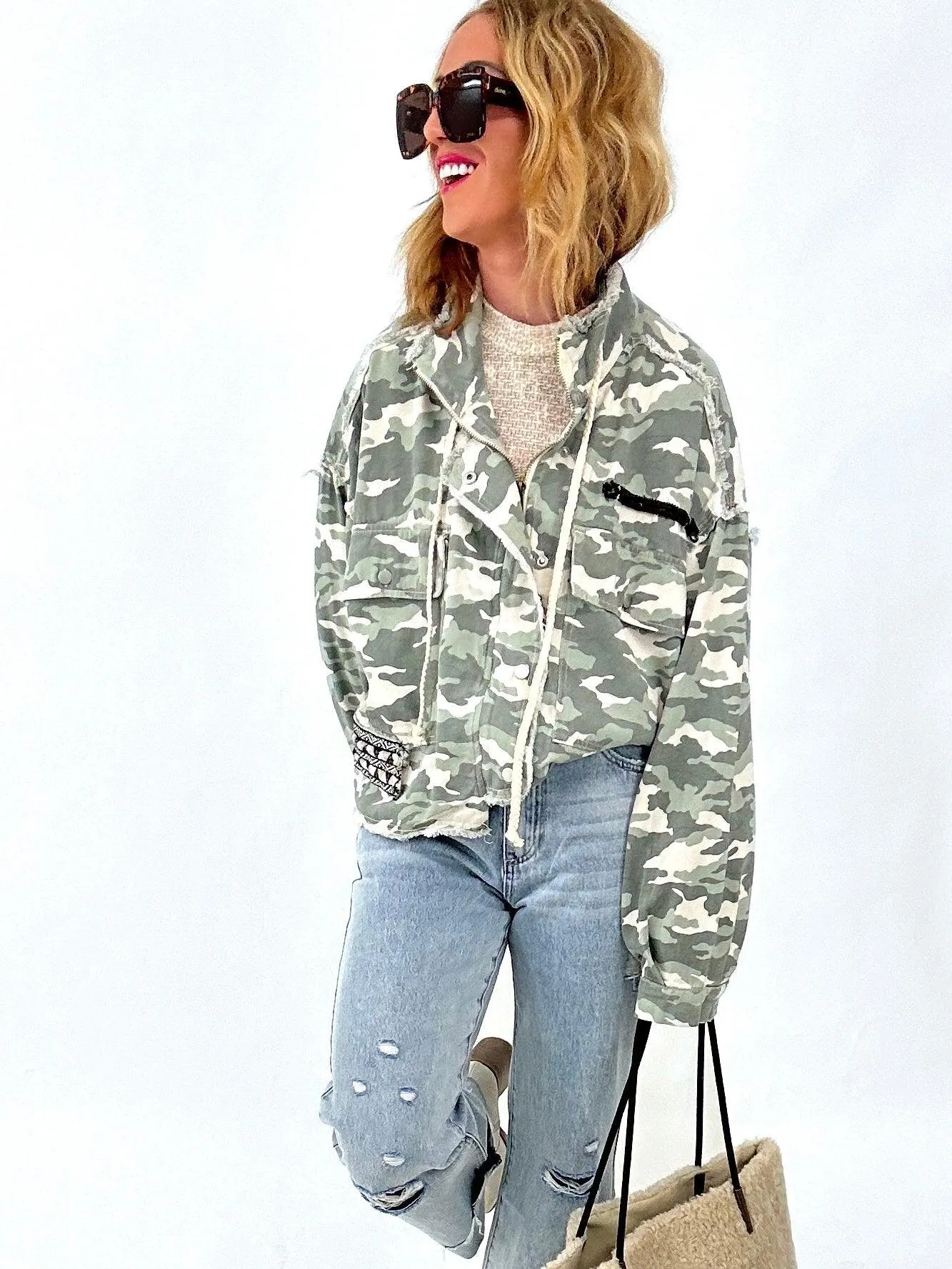 Phoenix Camo Cropped Jacket