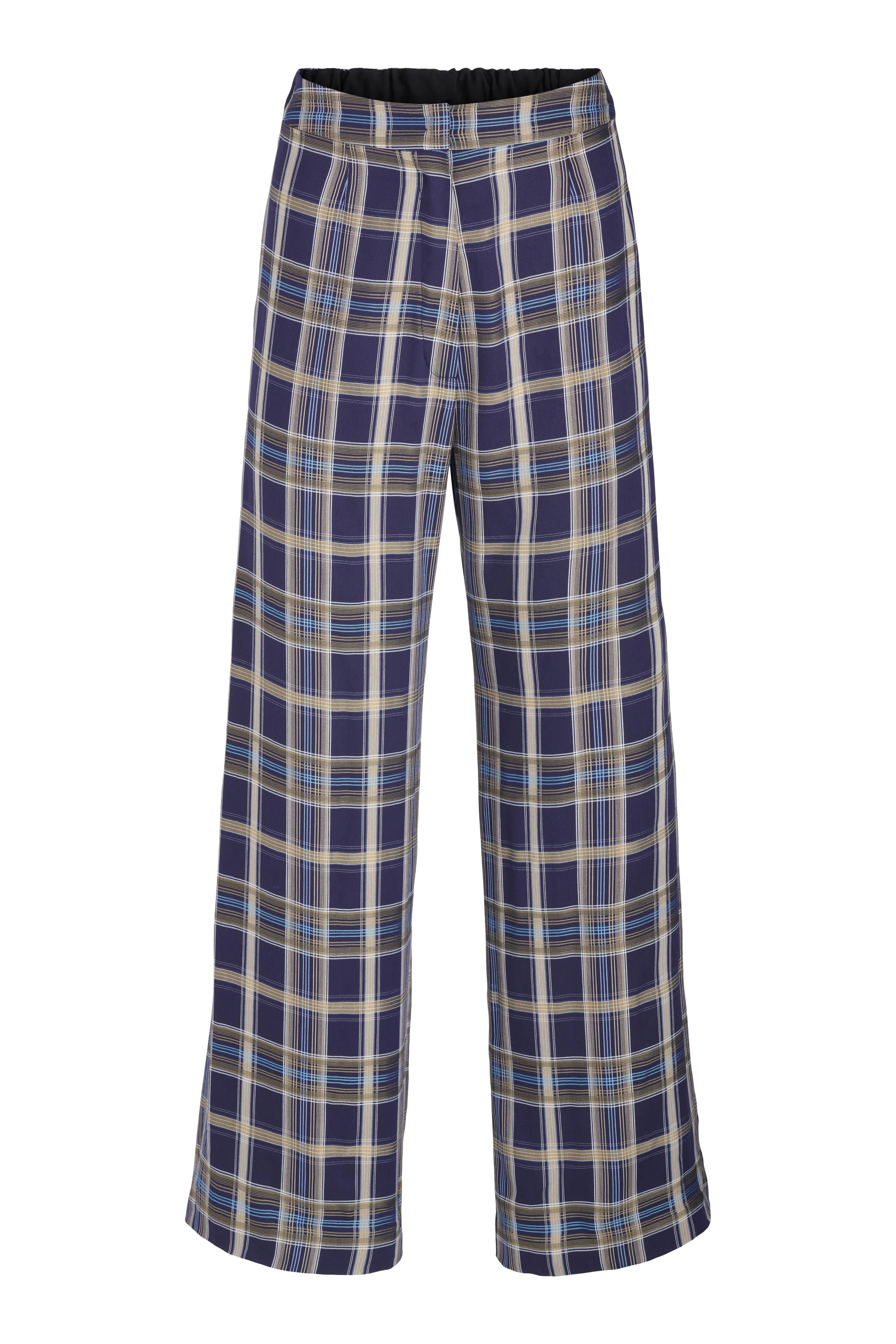 Plaid Wide Leg Pant