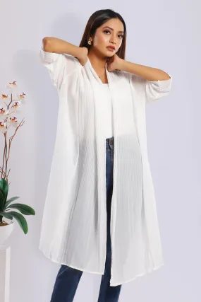 Pleated Long Shrug