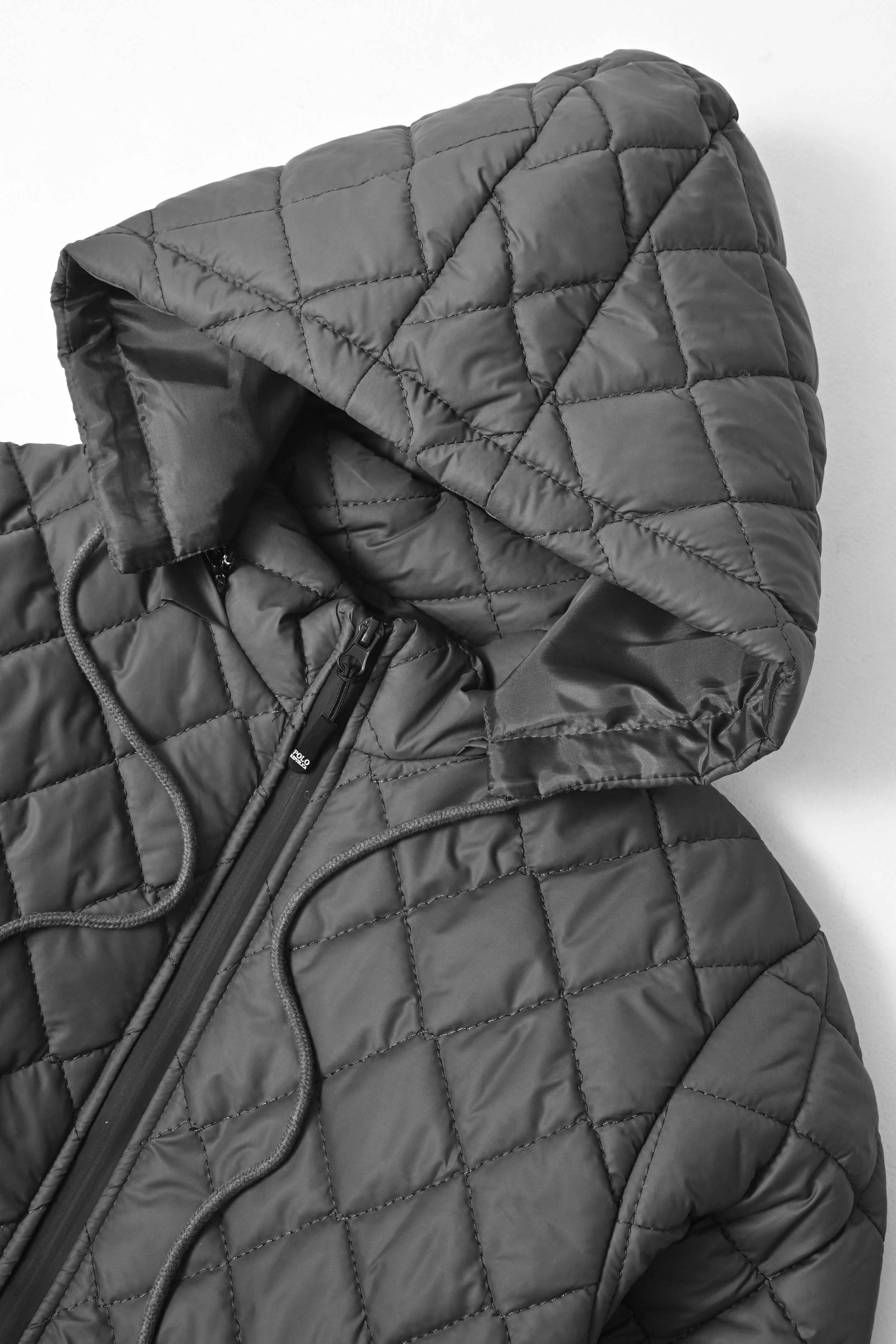 Polo Republica Men's Quilted Puffer Hooded Jacket