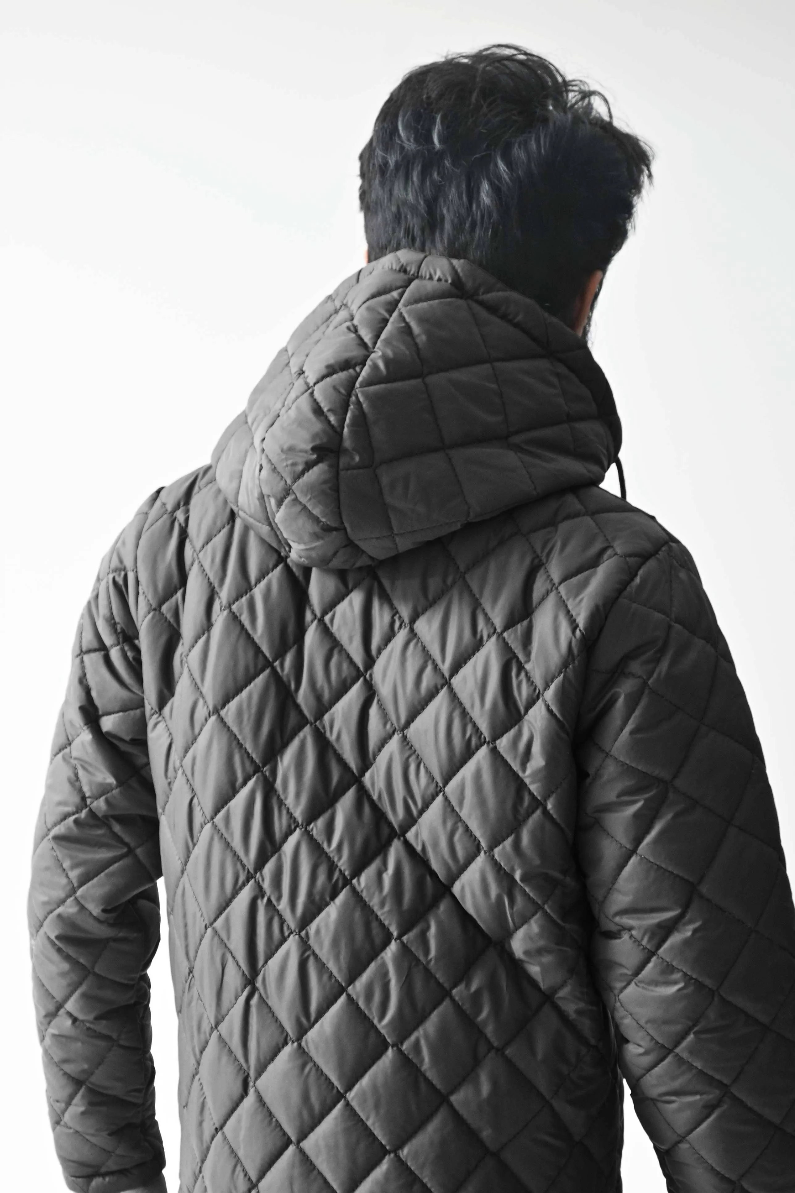 Polo Republica Men's Quilted Puffer Hooded Jacket