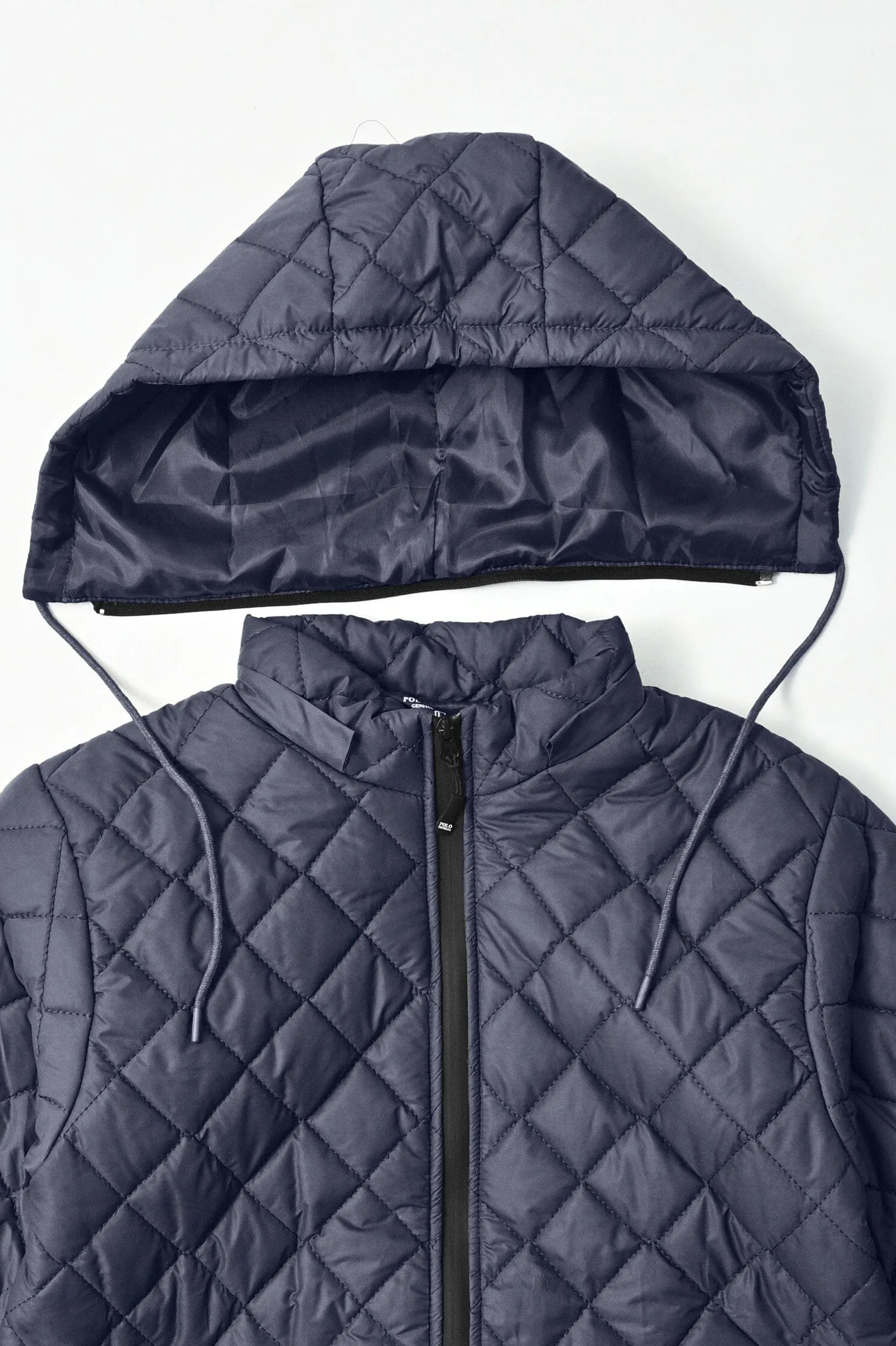 Polo Republica Men's Quilted Puffer Hooded Jacket